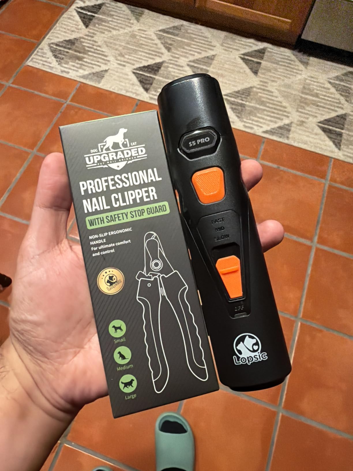 Whisper Quiet Dog Nail Grinder Safe & Stress-Free for Sensitive Dogs Cats | 4 LED Lights, 3 Grinding Bits, 3-Speed, Pet Nail Trimmers, Rechargeable Painless Grooming Kit for All Breeds & Sizes customer photo 2