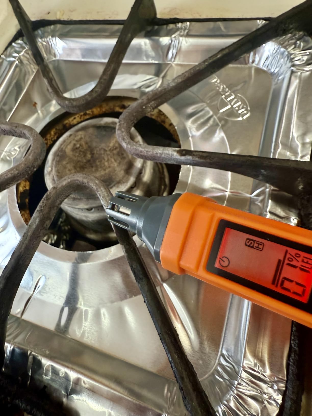 PT205 Natural Gas Detector with Audible & Visual Alarm, Gas Leak Detector with %LEL Value of Methane, Butane, Propane for Home, RV (Includes Batteryx2)-Orange customer photo 2