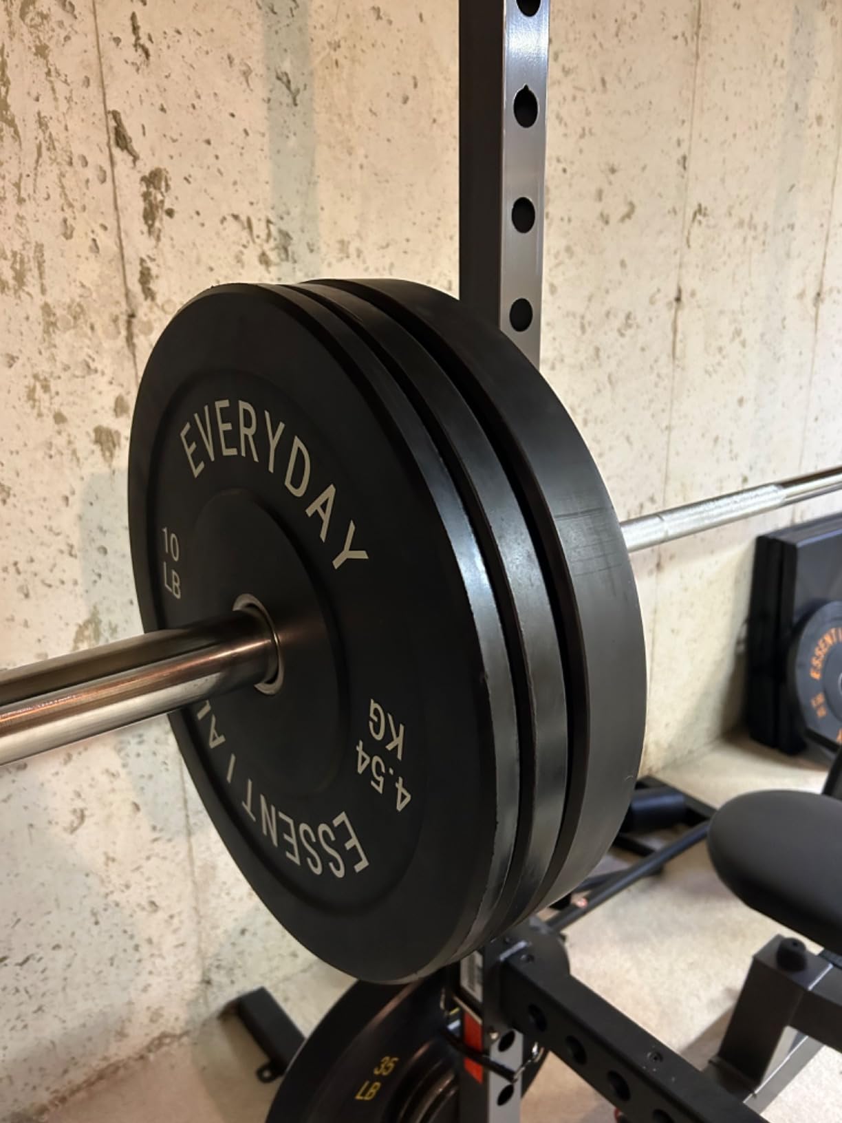BalanceFrom Olympic Rubber Bumper Weight Plate Set with Steel Hub Inserts - 2-Inch Hole Plates for Strength Training, Powerlifting, and Weightlifting at Home, Garage, or Commercial Gym customer photo 2