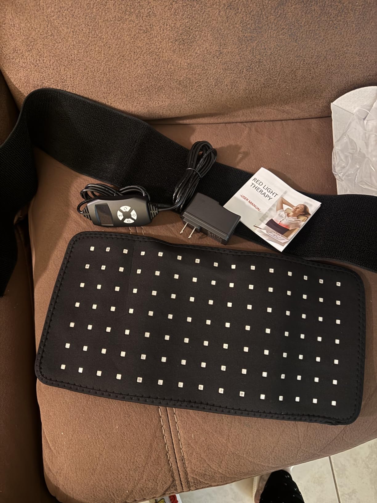 bonodave Red Light Therapy Pad for Body Back Knee Shoulder Hands Feet 660nm 850nm Home Use 3 Chips in 1 Infrared Wrap Belt Gift for Women Men (Corded) customer photo 2