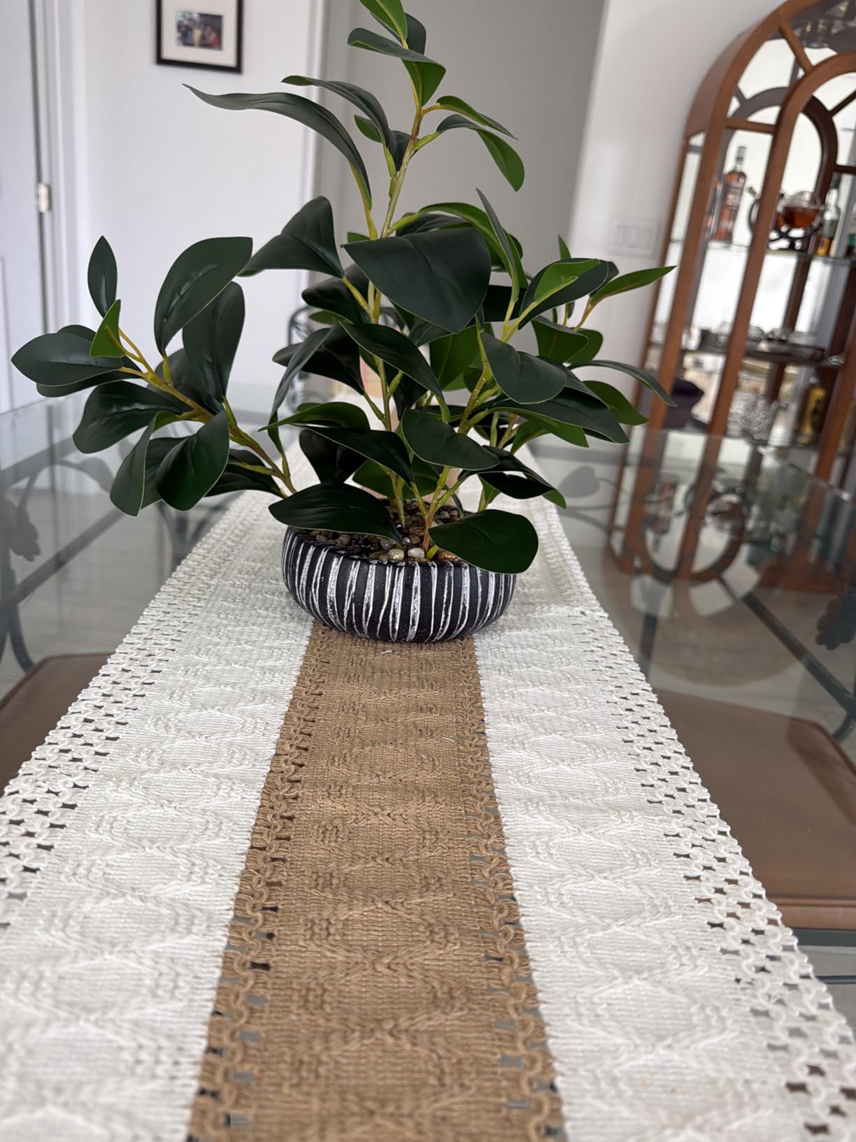 AlphaAcc Fake Plants Artificial Indoor Succulents Home Office Decor | Artificial plants with rustic black clay planter ideal bathroom kitchen office farmhouse desk living room indoor decor customer photo 1