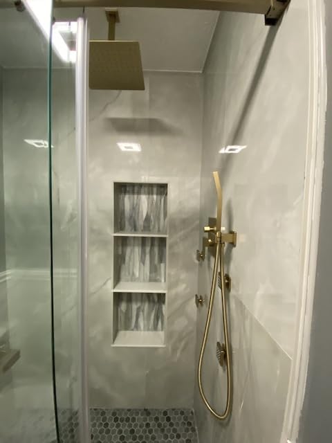 DASAN Polished Chrome Shower System with 4 PCS Shower Body Spray Jets & 12'' Ceiling Shower Head & Handheld Spray, SA-SS03BCH-S12C customer photo 1