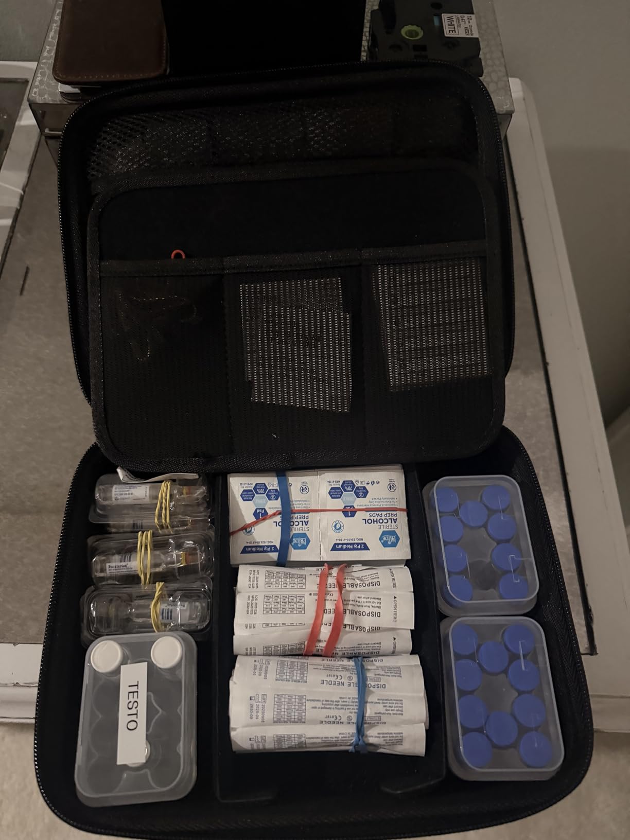 ProCase Diabetes Travel Case for Diabetic Supplies - Black Hard Storage Bag for Glucose Meter, Insulin Pen, Test Strips, Syringes customer photo 1