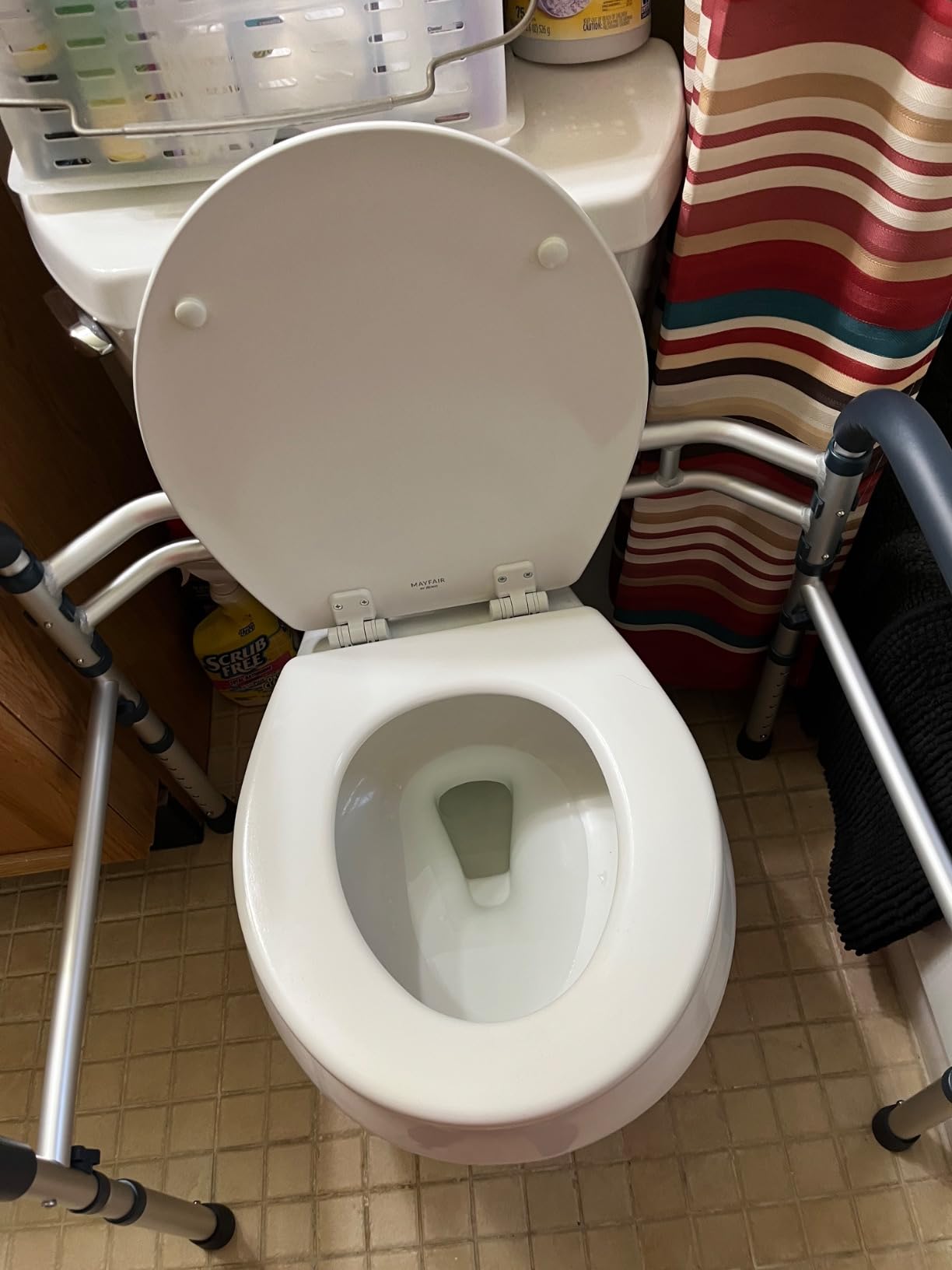 PELEGON Toilet Safety Rails (350 lb) - Adjustable Toilet Safety Frame & Rails, Toilet Safety Rail for Elderly Adults, Toilet Handles for Seniors, Toilet Bars for Elderly & Handicap customer photo 1