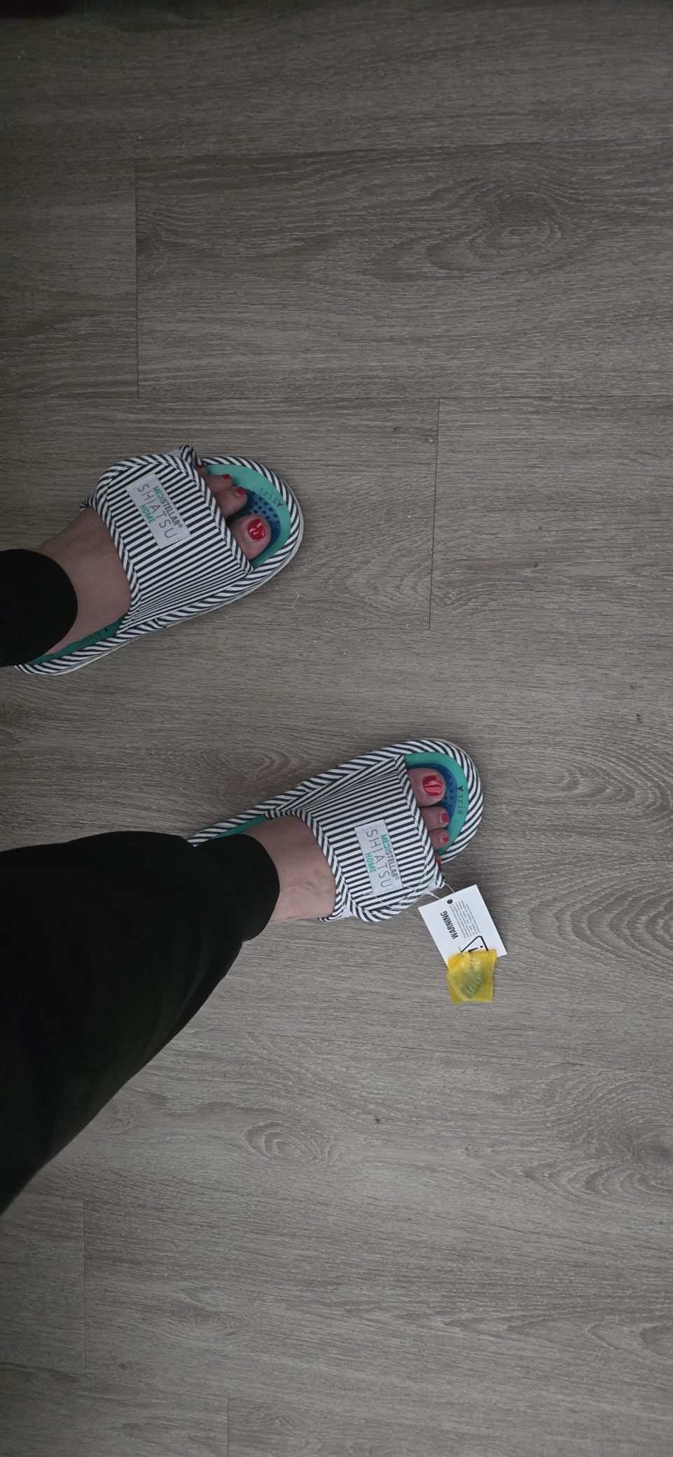Shiatsu Acupressure Massage Slippers with Magnetic Therapy | Reflexology sandals for plantar fasciitis and neuropathy relief, acupressure foot zone map included customer photo 1