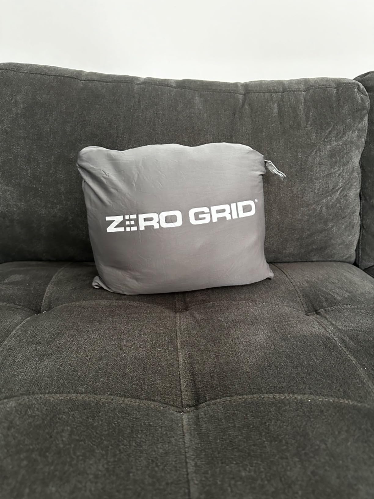 Zero Grid Lightweight Airplane & Travel Blanket with Foot Pockets, Red | Compact Wearable Blanket with Neck Snaps, Zips & Converts to Soft Pillow for Ultimate Comfort customer photo 2