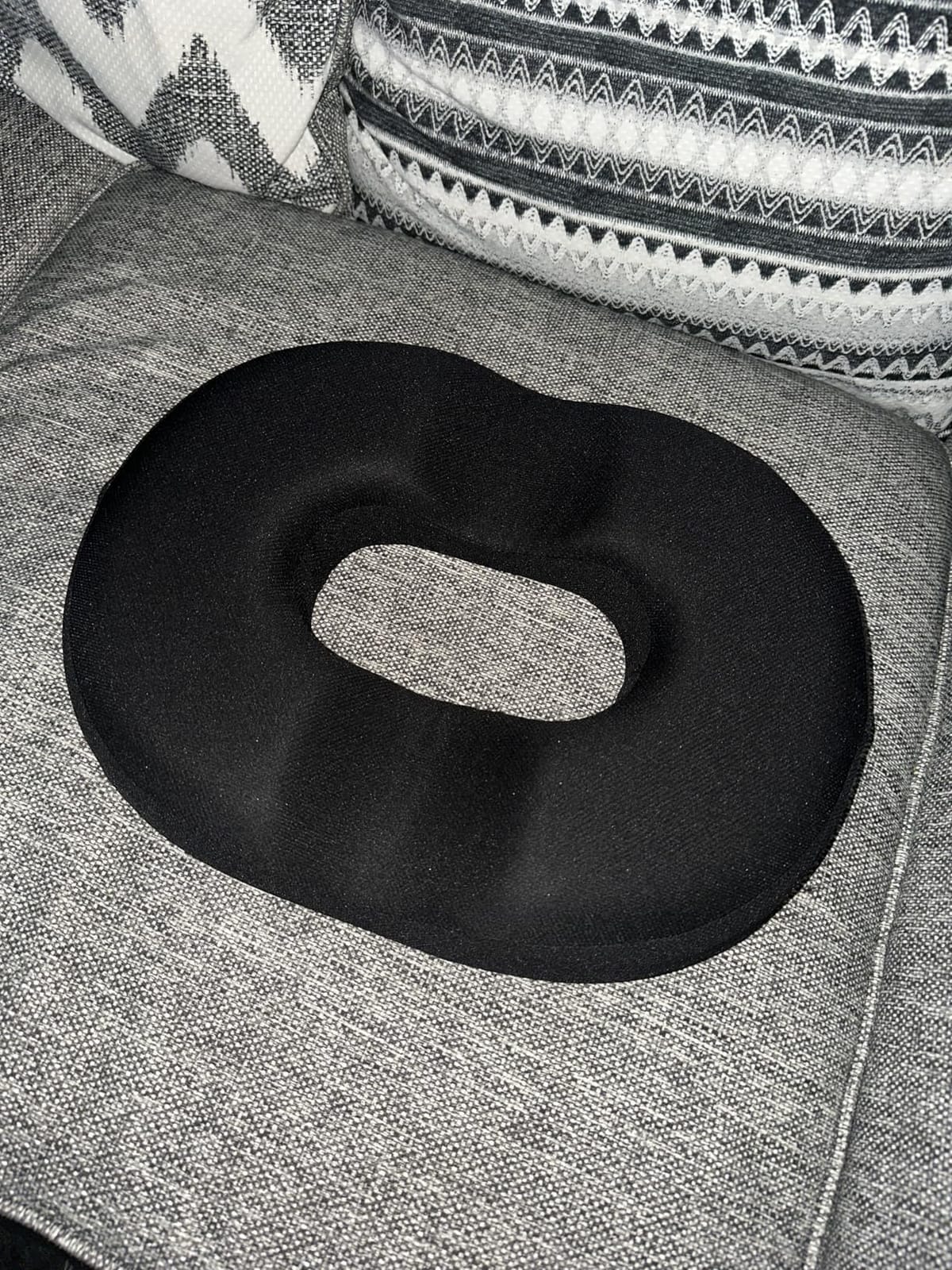 CloudBliss Donut Pillow Stadium Seat Cushion for Tailbone Pain Relief and Hemorrhoids, Memory Foam Seat Chair Cushion, Portable Seat Cushions for Bleachers, Car, Home & Office customer photo 2