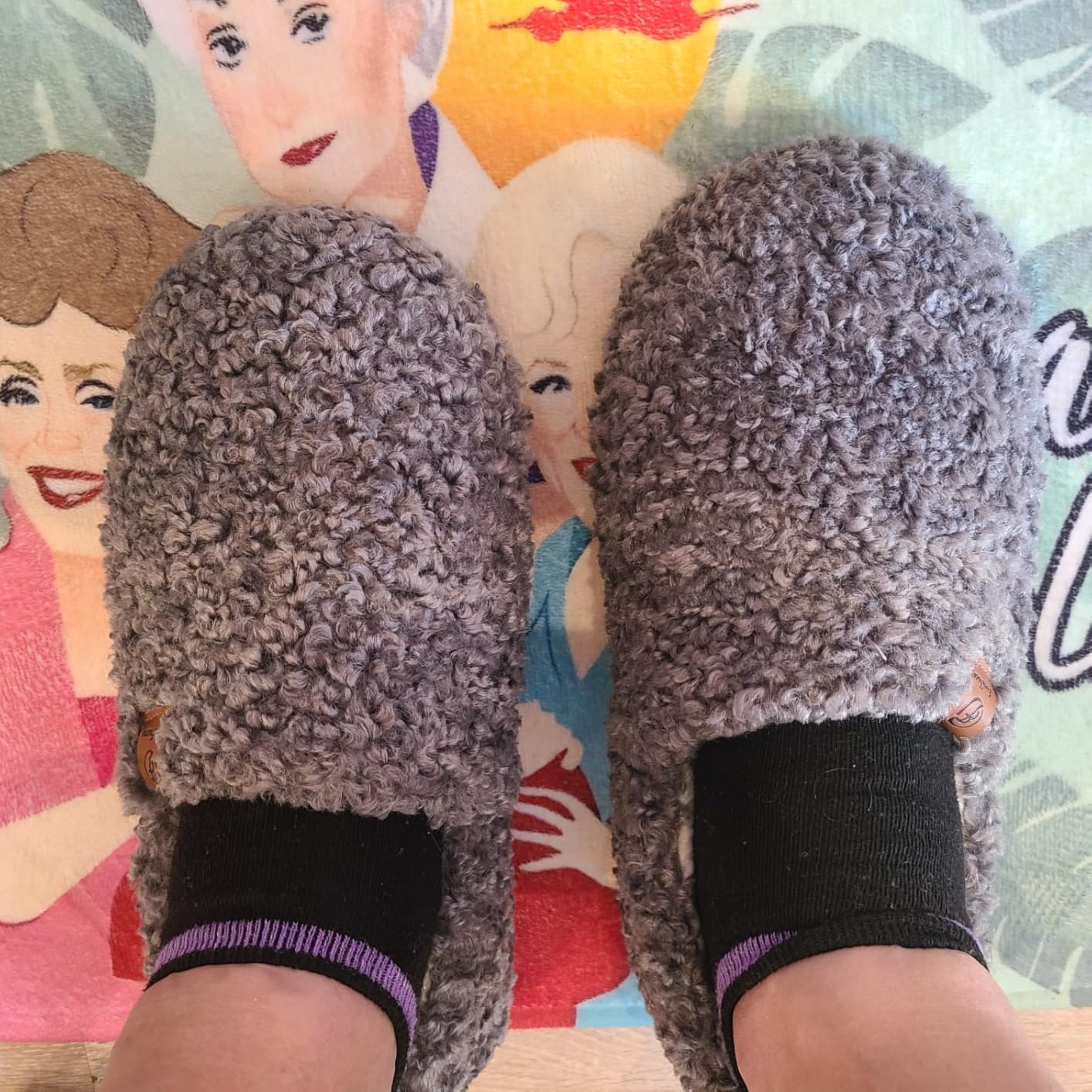 Women's Soft Curly Slippers Memory Foam Lightweight House Shoes customer photo 2