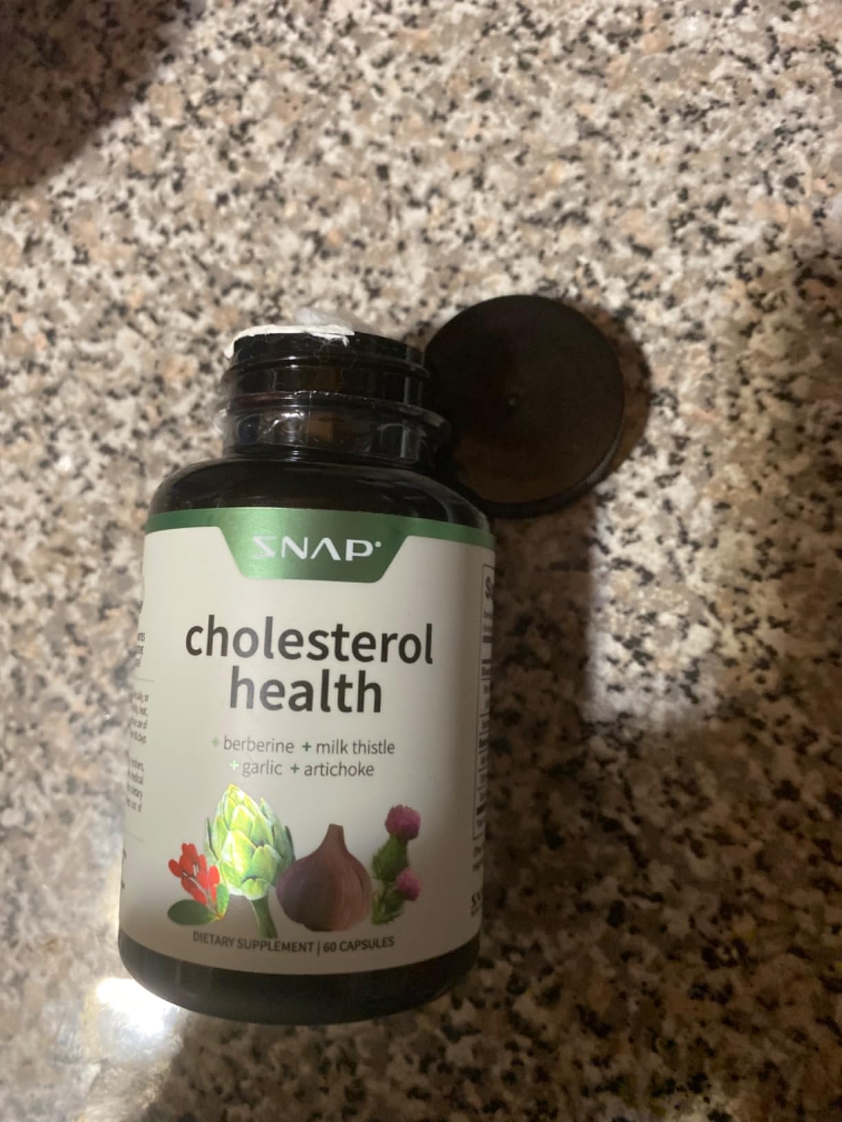 Snap Supplements Cholesterol Health, Berberine, Milk Thistle, 60 Capsules | Cholesterol Complex Supplement, Milk Thistle Silymarin, Artichoke, Garlic, Beta Sitosterol, Healthy Liver & Prostate Support customer photo 1