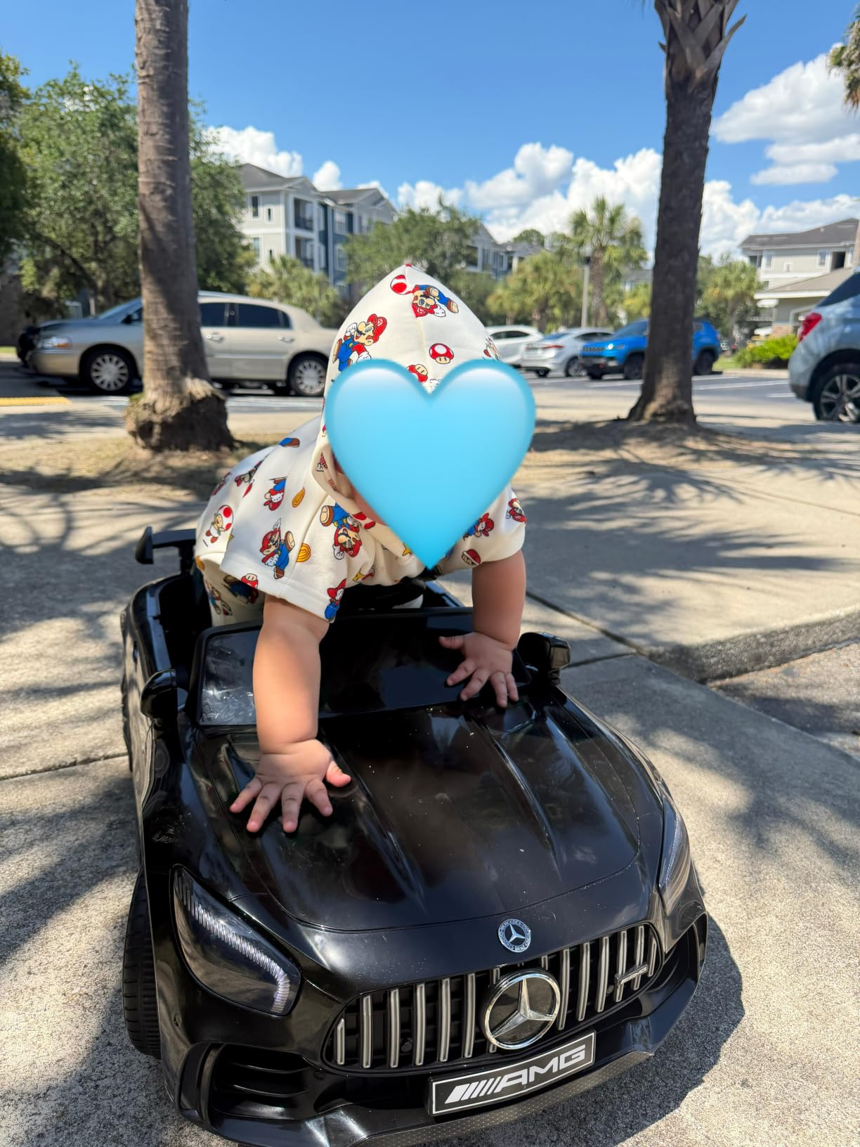 Winado 12V Licensed Mercedes Benz AMG GTR Kids Ride on Electric Car, Black | Electric Vehicle w/Parent Remote, Bluetooth, Wider Seat, LED Lights, Openable Doors, Smooth Start, 3 Speeds customer photo 2