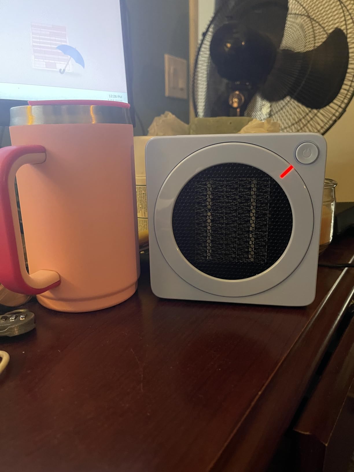 Gaiatop Mini Space Heater, 500W Fast Heating Portable Desk Electric Heater | Lightweight PTC Ceramic, 2 Seconds Heater, Overheating, 45° Tip-Over Protection, Indicator Light, Quiet for Office Home Black customer photo 2