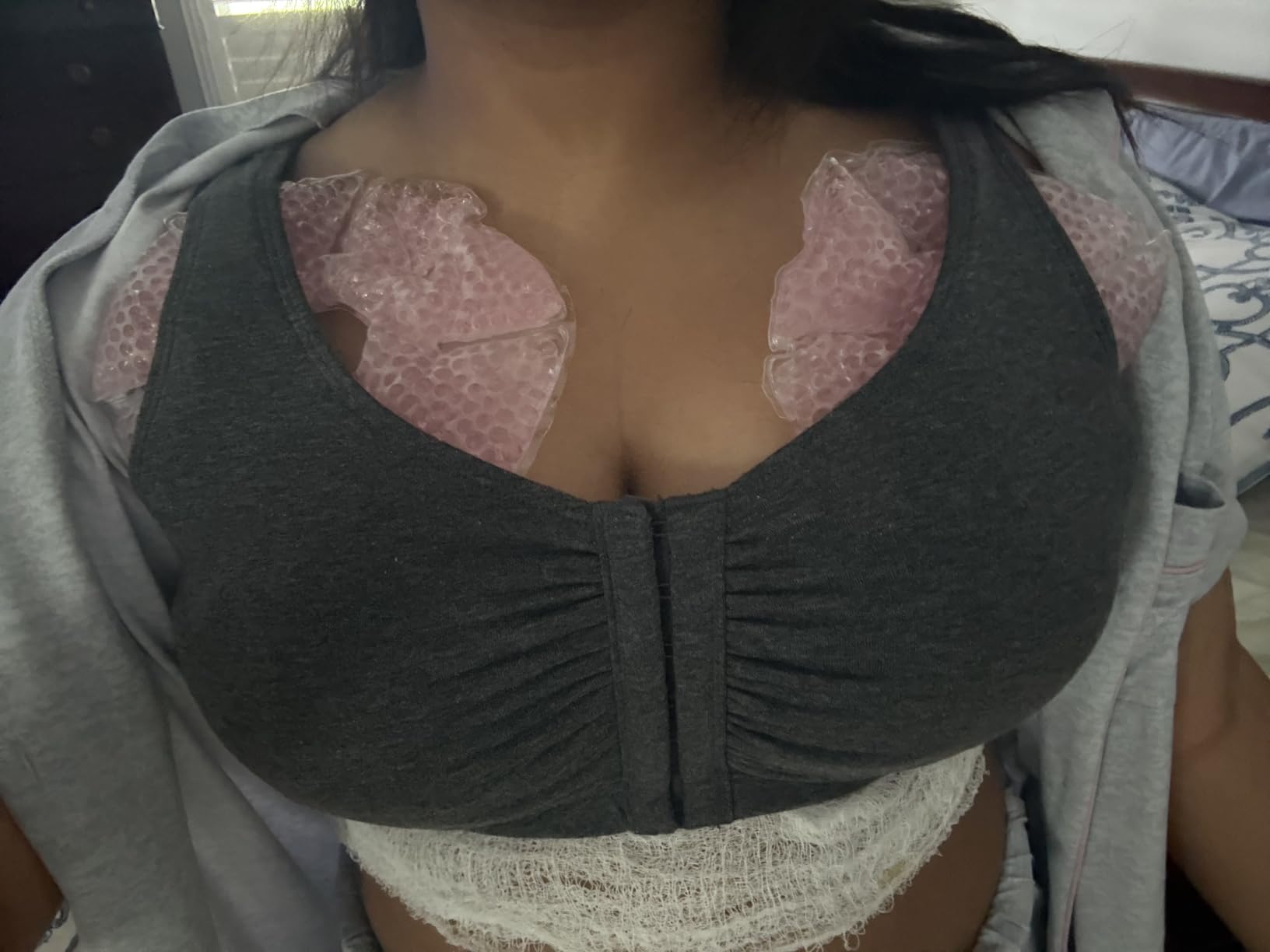 Hot/Cold Breast Gel Ice Packs Breastfeeding Cooling/Heat Pad Pain Relief | Also for Nursing Pain, Mastitis, Engorgement, Swelling, Plugged Ducts, Boost Milk Let-Down & Production, Pink, 2 Pack customer photo 2