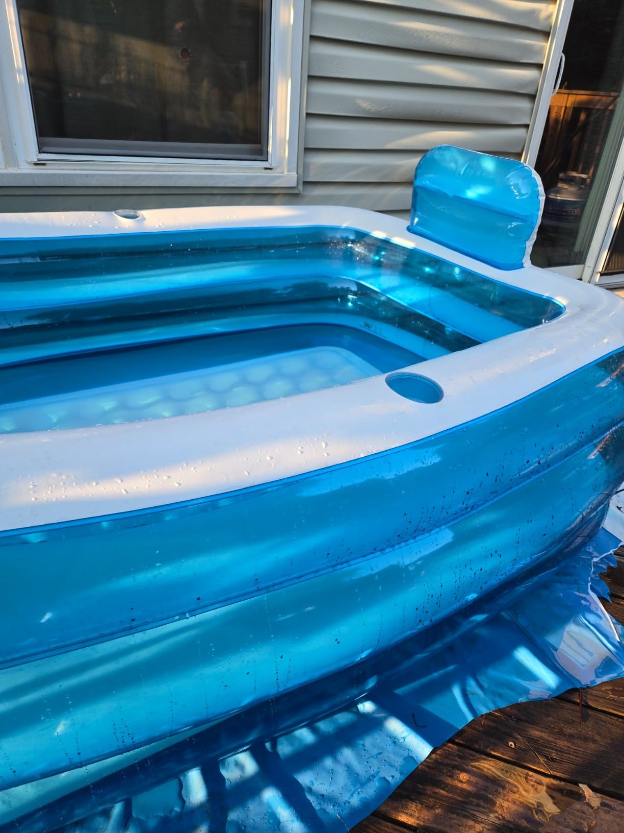 Inflatable Adult Bath Tub 2 Person, Freestanding Blow Up Bathtub with Foldable Portable Feature for Adult Spa, Indoor and Outdoor Universal Folding Pool with Electric Air Pump customer photo 2