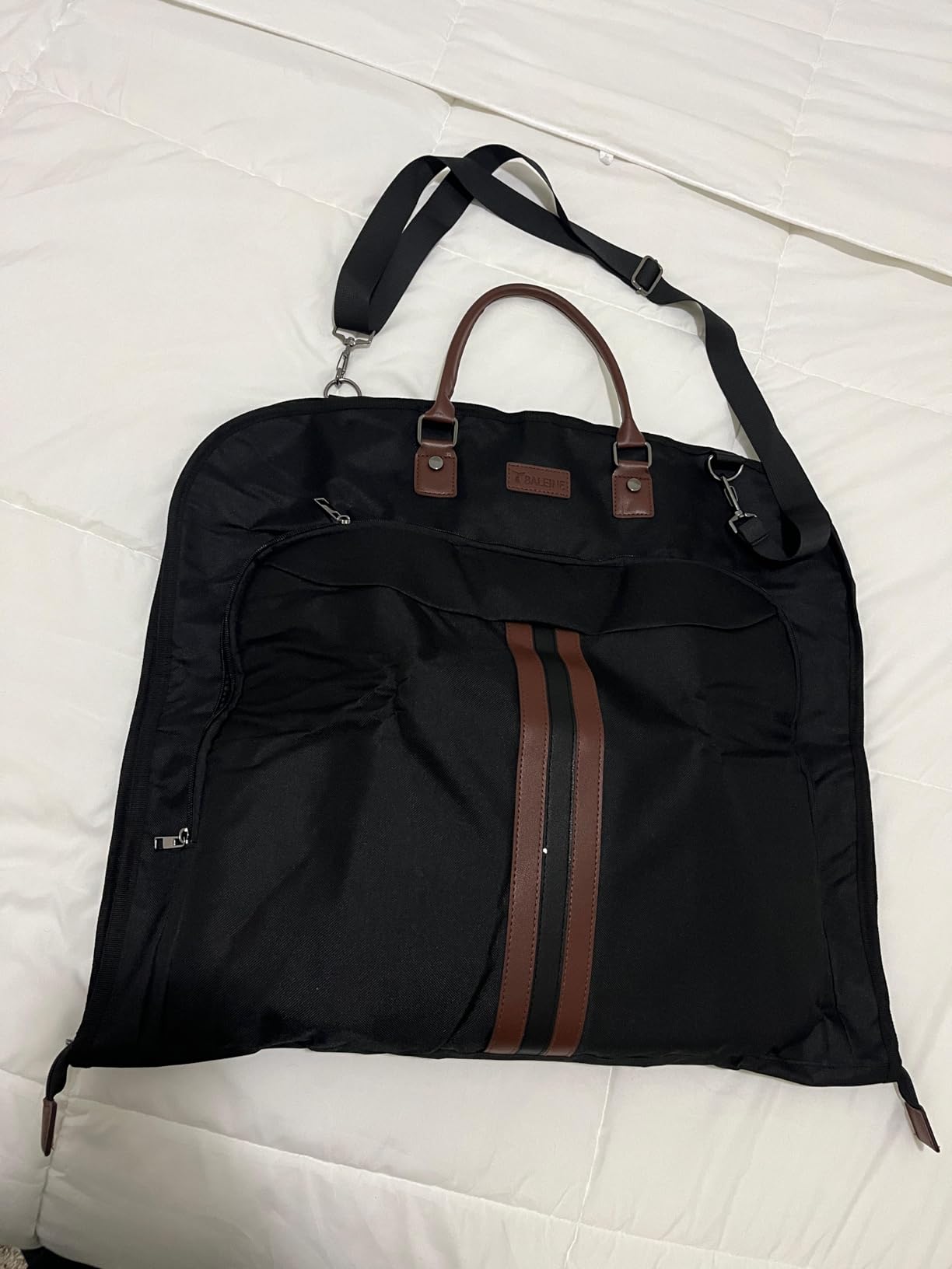 BALEINE Garment Bags for Travel, Water Resistant Carry on Suit Bag | Durable 600D Oxford Fabric, Reinforced PU Handles, Wrinkle Free Storage, Adjustable Shoulder Strap, Multiple Storage Pockets customer photo 2