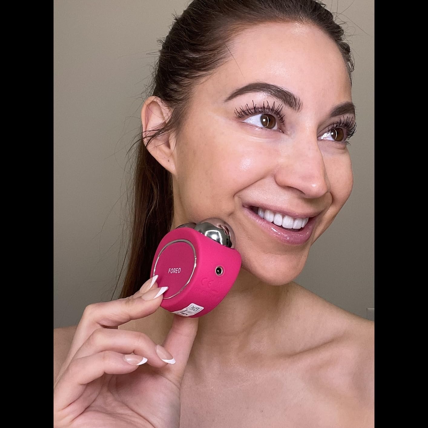FOREO Bear 2 Advanced Lifting Toning Microcurrent Facial Device - Evergreen customer photo 2