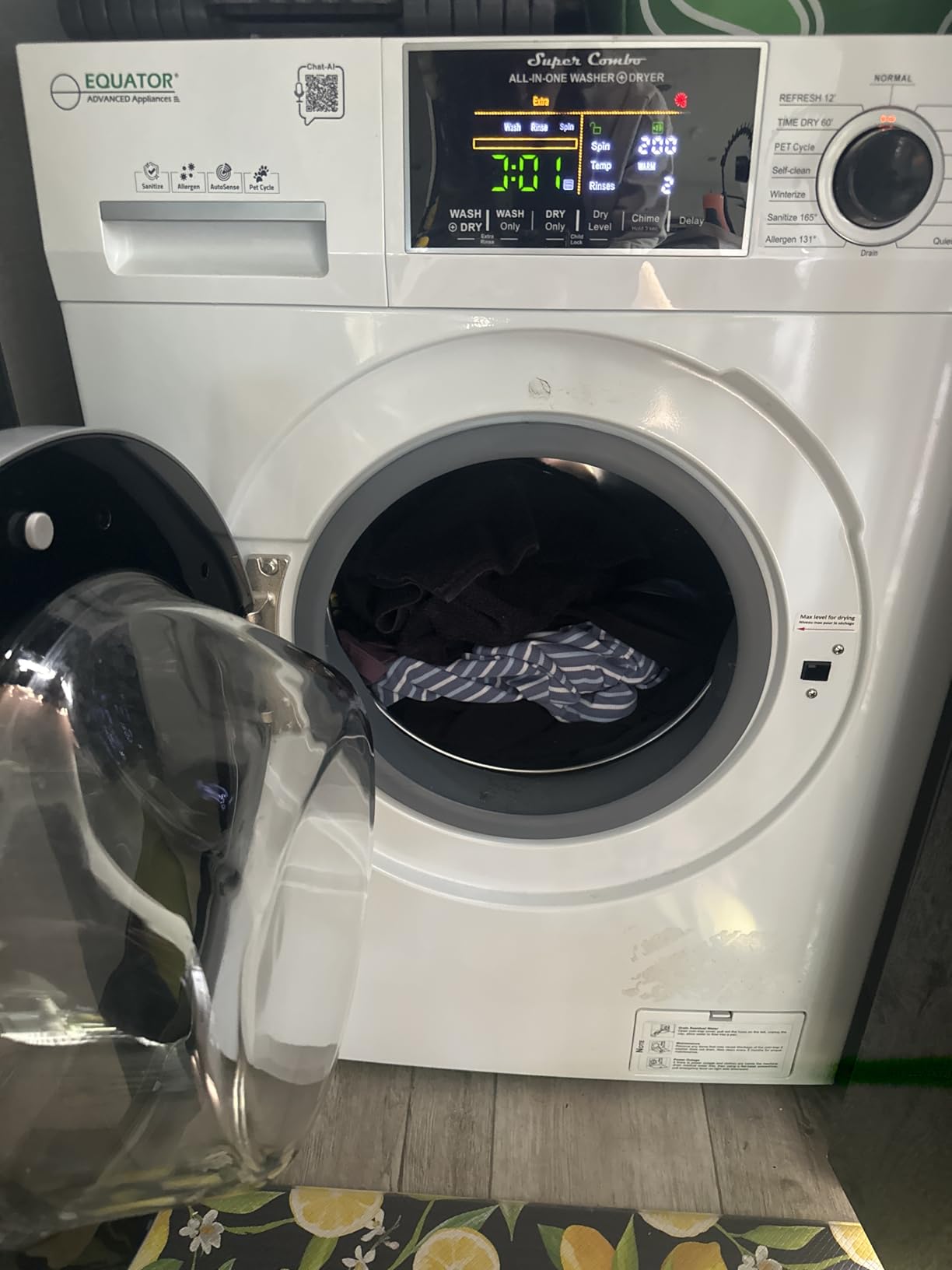Equator All-in-one Washer Dryer Ventless FULLY BUILTIN 0-CLEARANCE 1.62cf/15lbs 110V 1400RPM customer photo 2