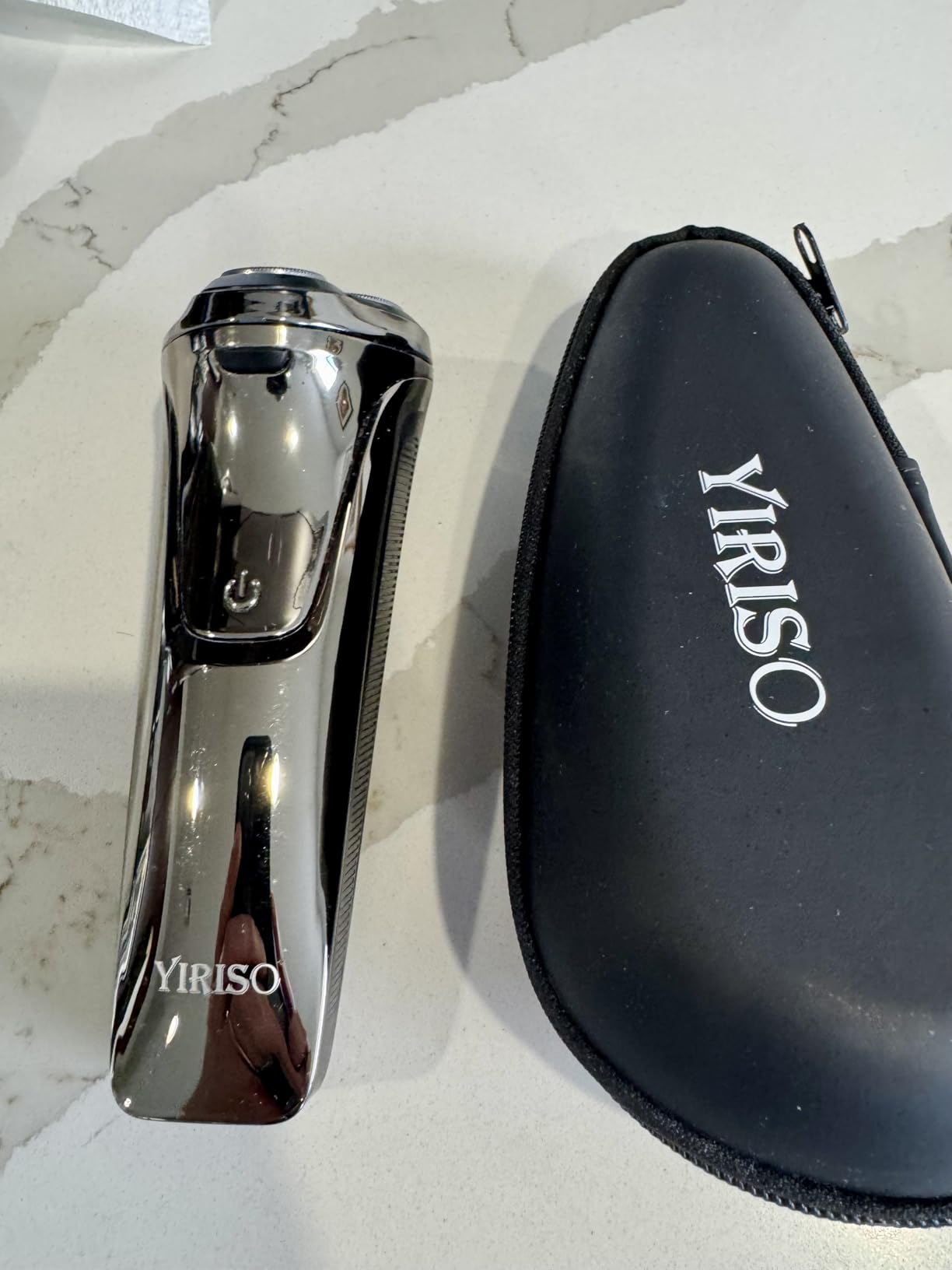 YIRISO Electric Razor for Men, 9000 RPM Smooth Rotary Shaver | 90Min Long-Lasting, 4D Floating Head, LCD Display, Sensitive Skin Suitable, IPX6 Waterproof, USB-C, Travel Lock & Travel Case customer photo 2
