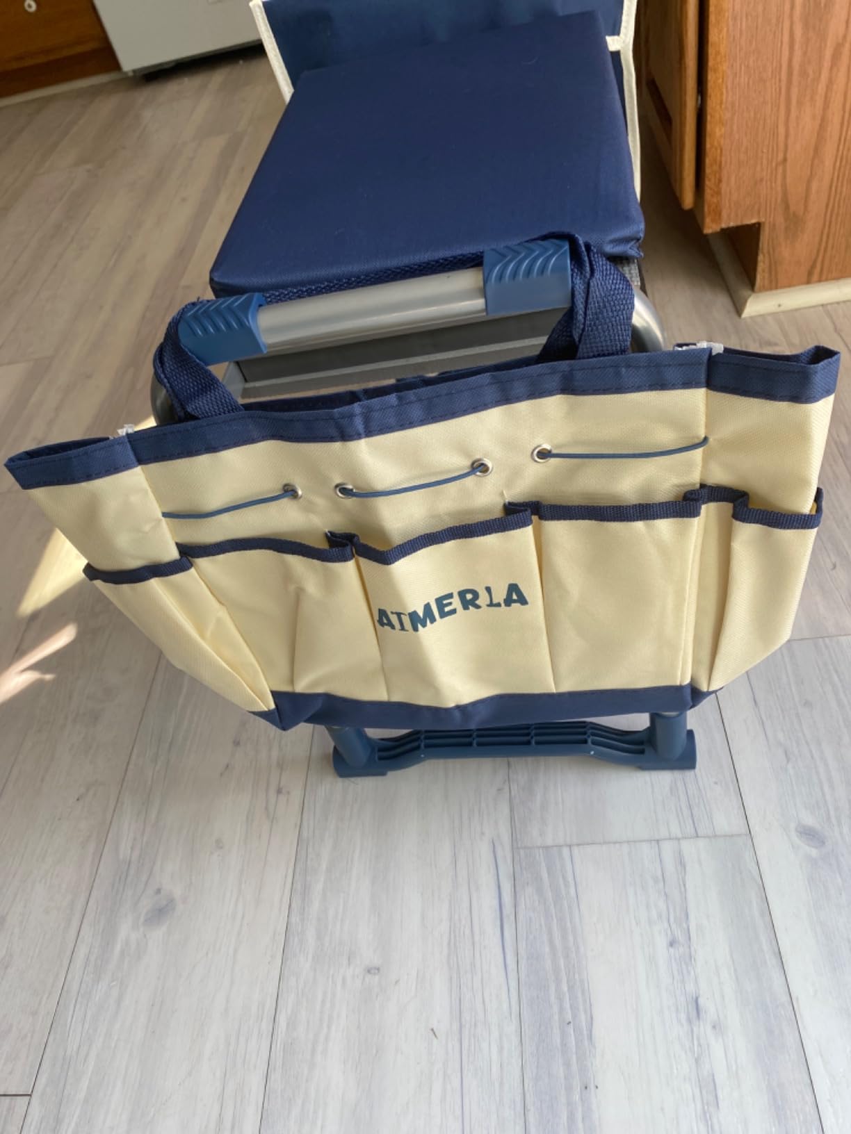 K5 Foldable Kneeler Seat - Heavy duty (Detachable Cloud Kneeler Pad) - Garden Stool - 2 Large Tool Bags - Portable Bench for Indoor & Outdoor customer photo 2