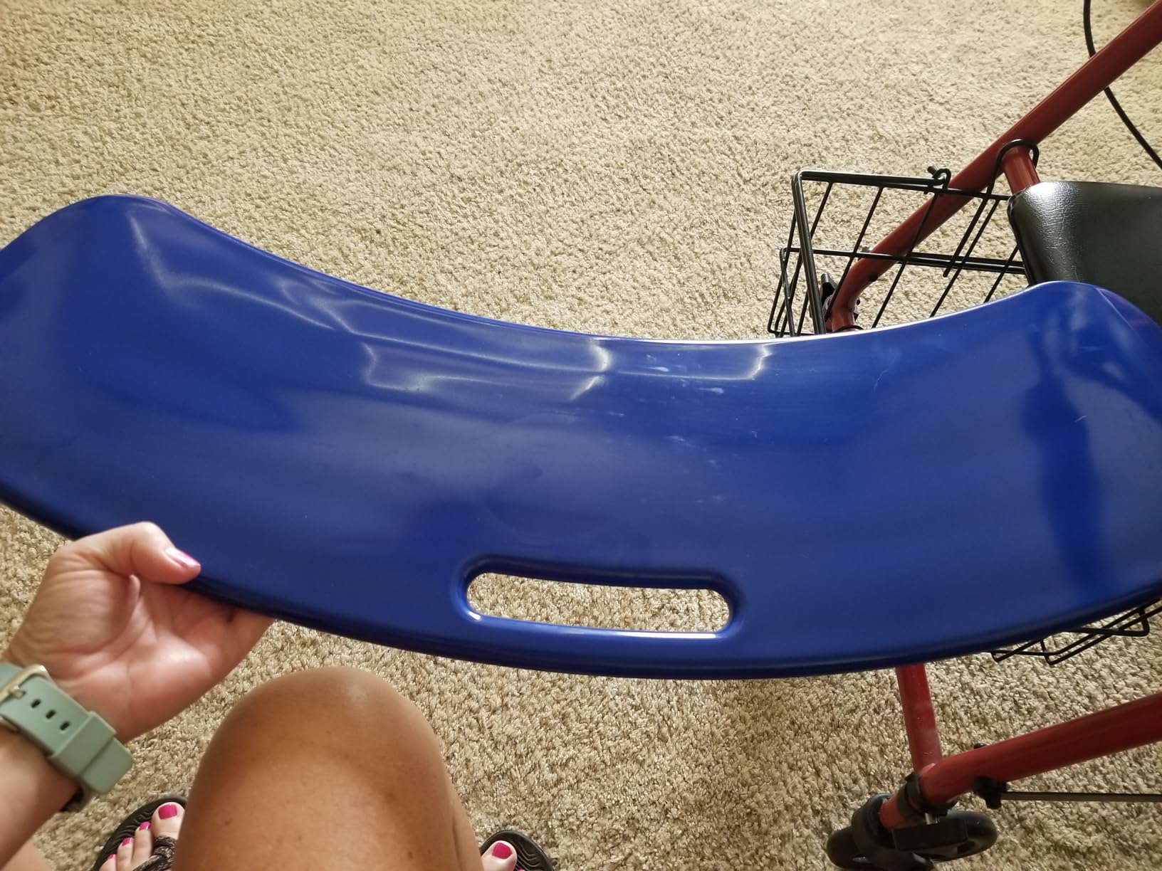 YHK Sliding Transfer Boards, Sliding Boards to Transfer to Wheelchairs, Seniors from Bed to Chair, Car, Slide Assist Device, Sliding Boards Hold up to 440 lbs (Blue) customer photo 2