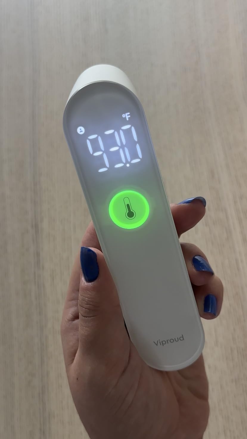 Viproud Thermometer for Adults and Kids, Fast Accurate Baby Thermometer | 1 second Result, Fever Alarm, Mute Mode, Body & Object Mode, 35 Memory Recall, Baby Essentials, Lifetime Support customer photo 2