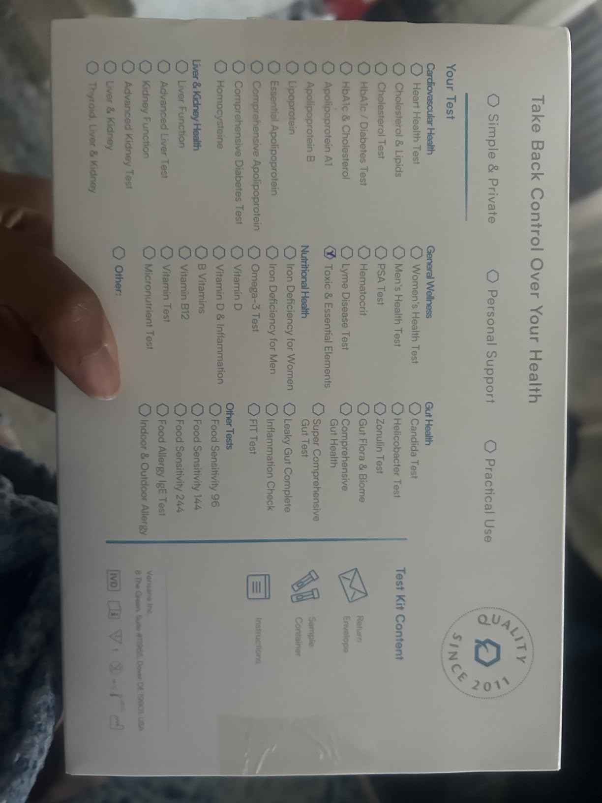 Toxic & Essential Elements Test - Urine Analysis for 8 Elements and Heavy Metals Including Mercury, Arsenic and Cadmium - Verisana customer photo 2