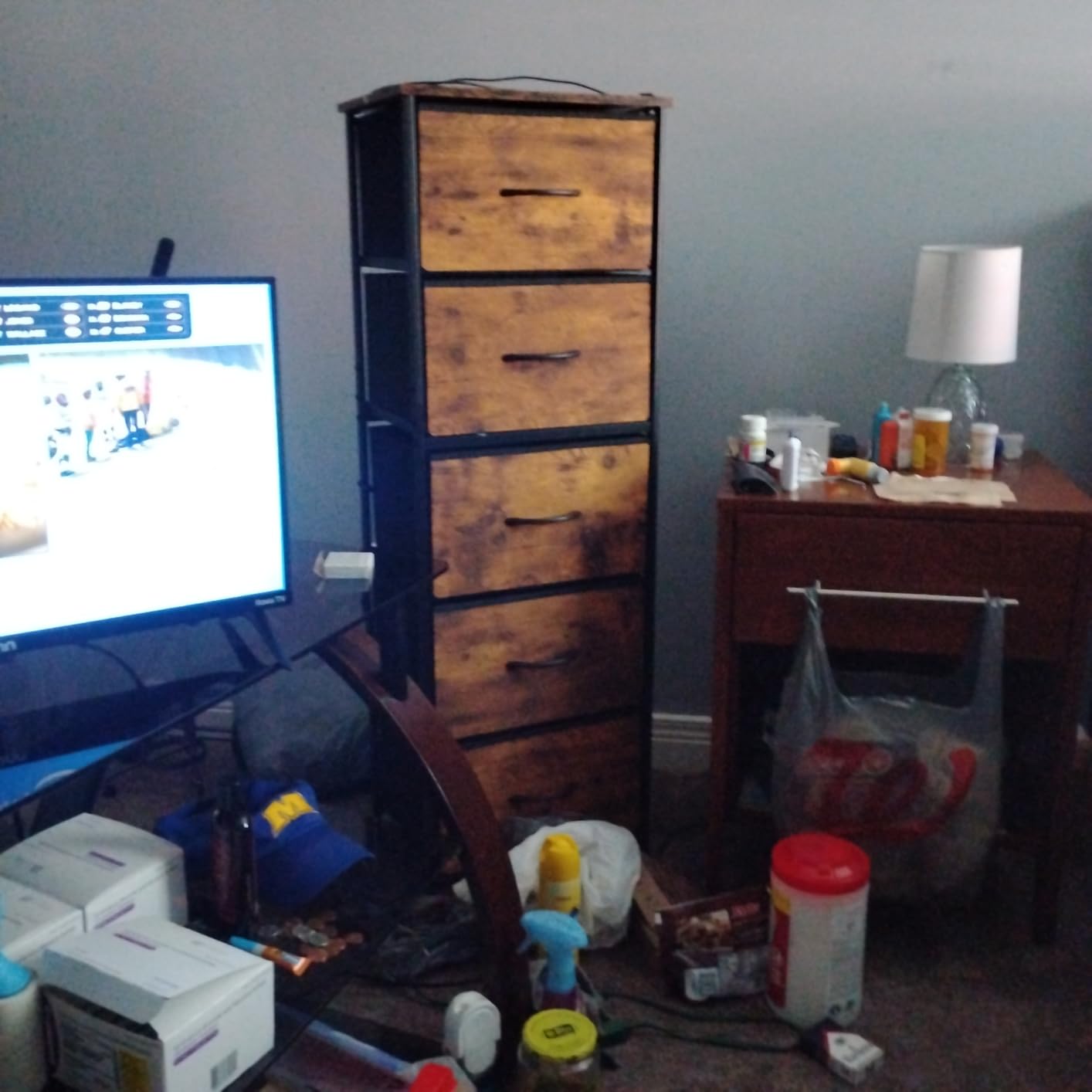 WLIVE Tall Dresser for Bedroom, 5 Drawer Dresser, Rustic Brown customer photo 2