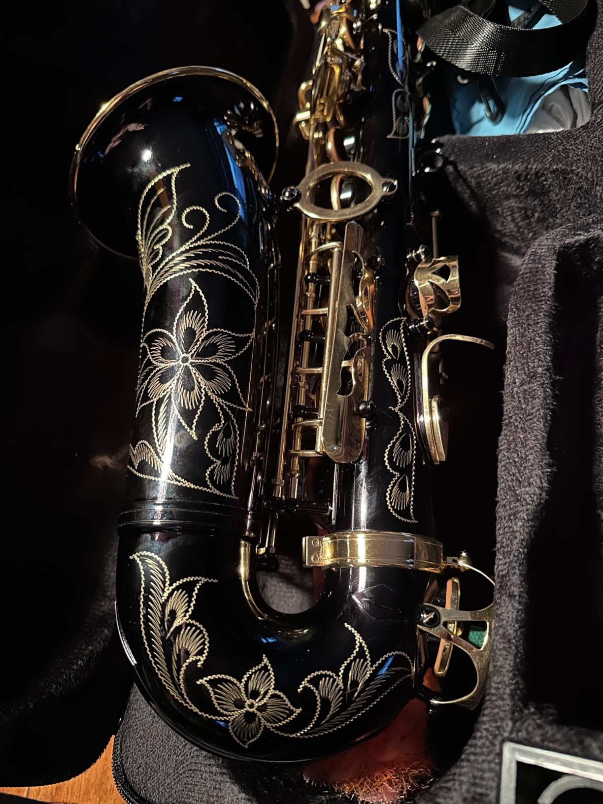 Alto Saxophone Eb beginner Saxophone includes brush canvas suitcase glove whistle piece cork plaster wipe cloth neck strap and other accessories (Gold) customer photo 2