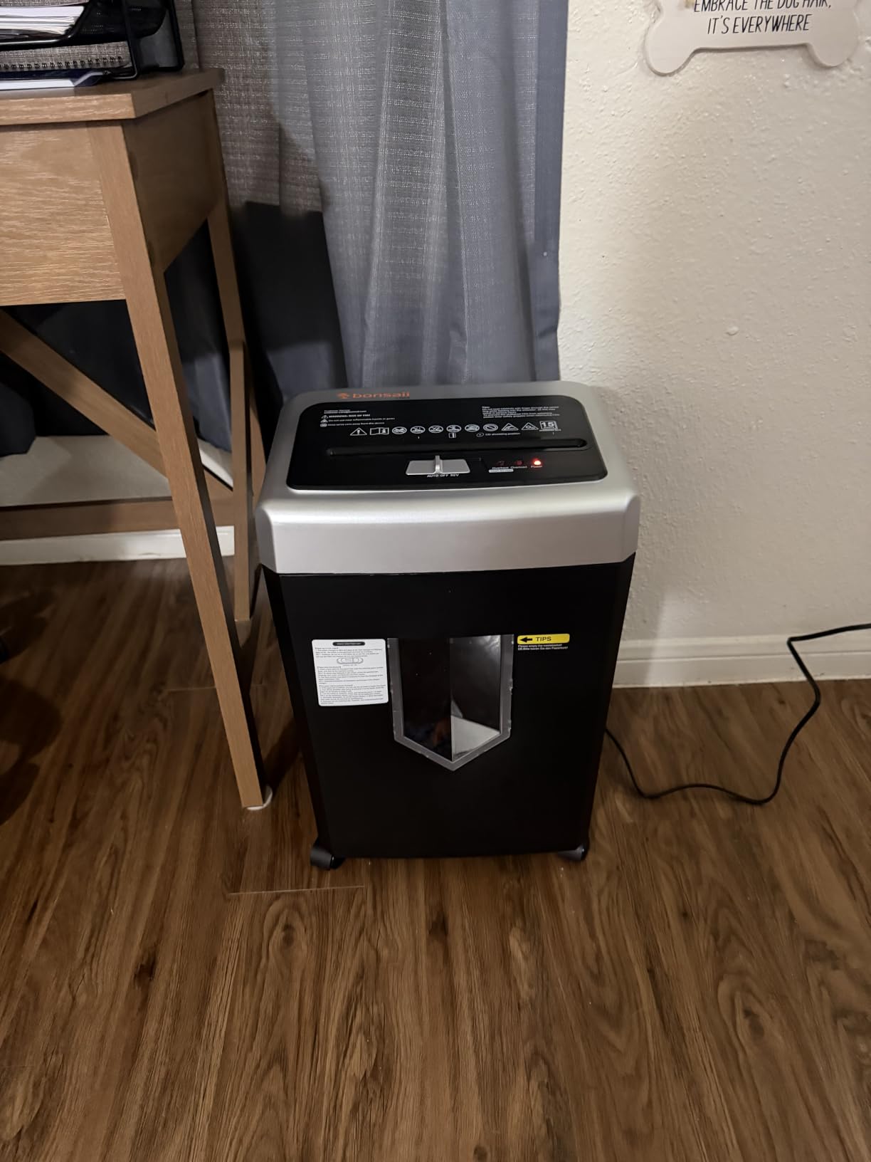 Bonsaii 15-Sheet Cross-Cut 40-Min Heavy Duty Paper Shredder for Home Office | Anti-jam, 60dB Whisper-Quiet, P-4 High Security, Shredder for CDs, Staples, 5 Gal Pullout Bin, Easy-roll Casters C169-B customer photo 2
