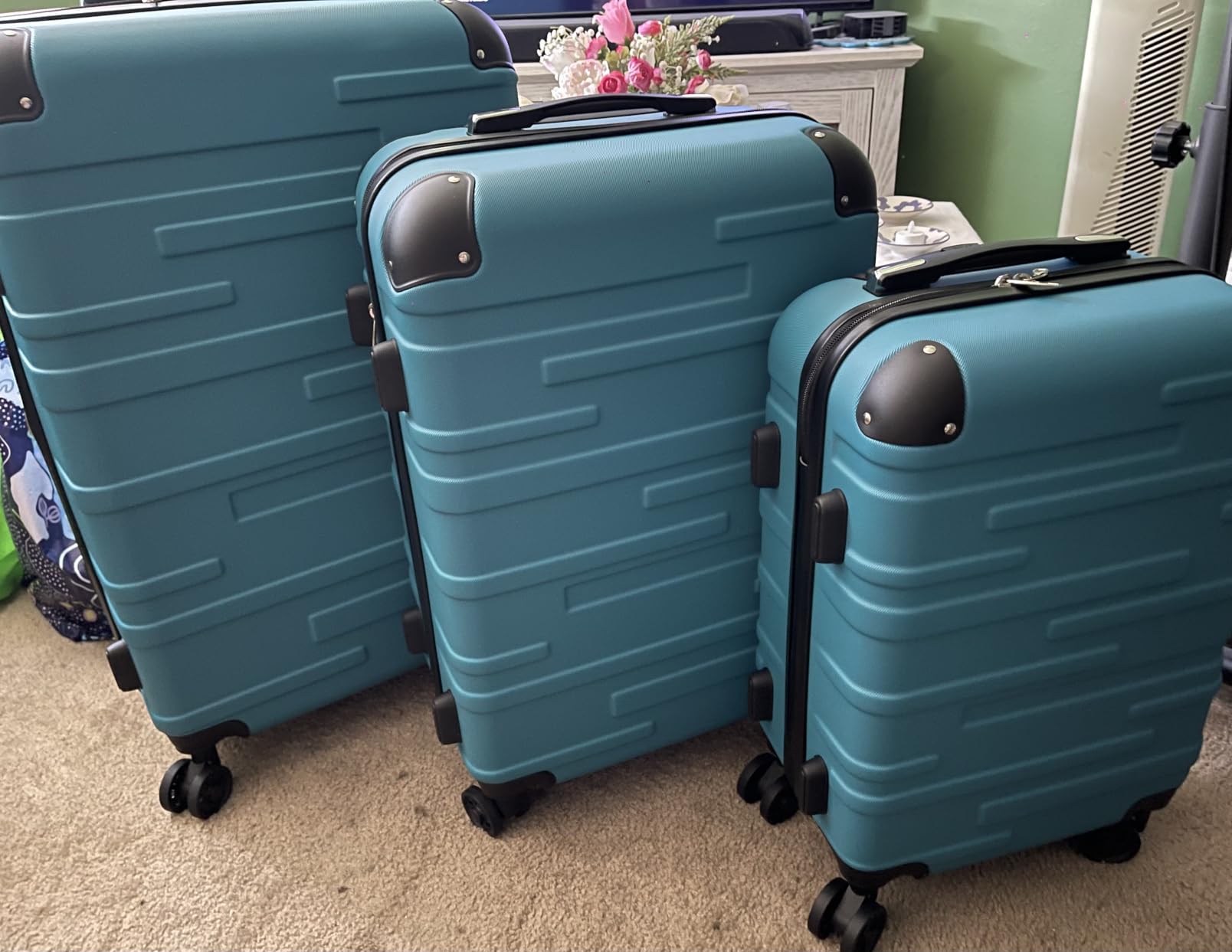 Coolife Hardside ABS Luggage, TSA Lock, Spinner Wheels, 20in Carry-On customer photo 2