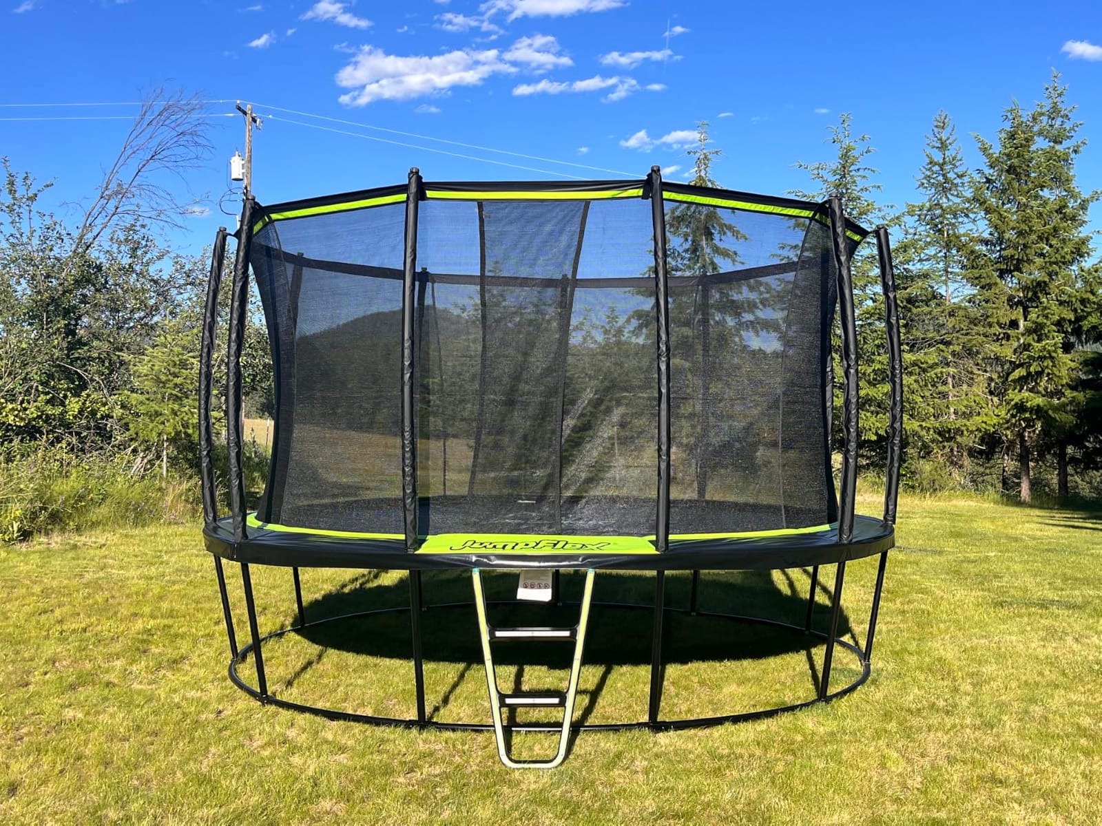 JumpFlex Hero Round Outdoor Backyard Trampoline with Net Safety Enclosure and Ladder - Heavy-Duty Jumping Trampoline Play Equipment for Family customer photo 1
