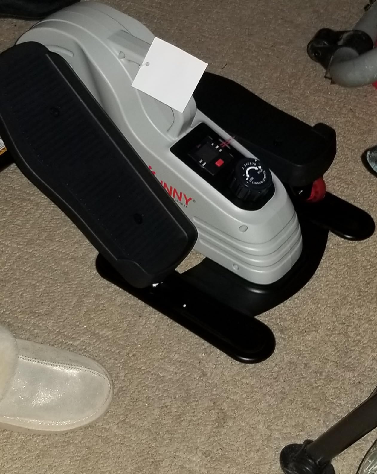 Sunny Health & Fitness Under Desk Pedal Elliptical Machine Leg Exerciser | Joint-Friendly, Quiet Operation, Adjustable Speed, Compact, Digital Monitor, SunnyFit App customer photo 1