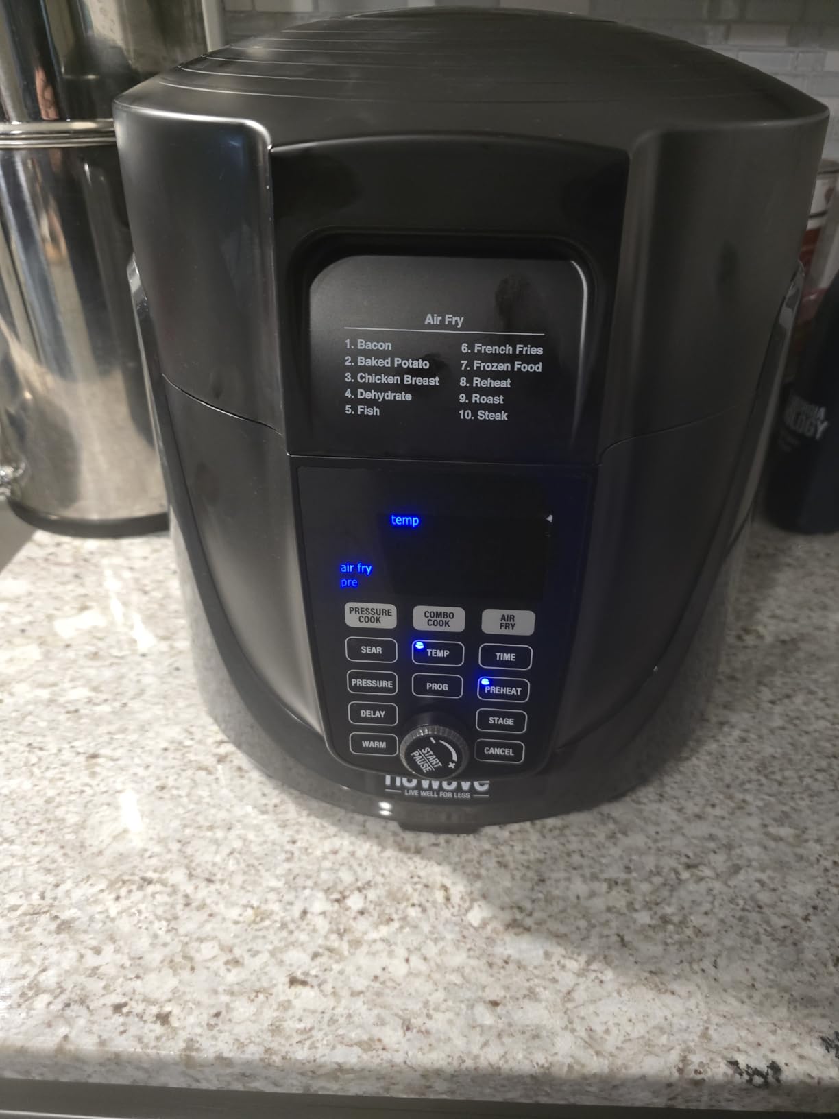 Nuwave Duet Air Fryer, Electric Pressure Cooker & Grill Combo, 450-in-1 | Multicooker w/ 3 Removable Lids, Slow Cook, Sautes, Dehydrator, 18/10 SS Pot, Sure-Lock Safety Tech & 13 Deluxe Accessories customer photo 2