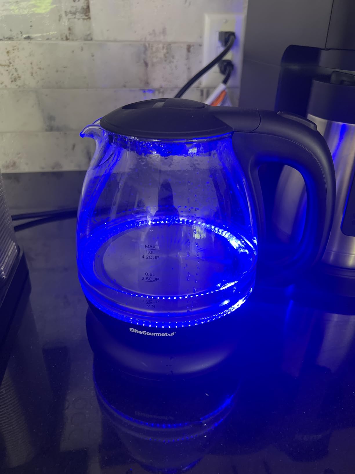 Elite Gourmet EKT3001 1L Digital Kettle, 304 Stainless Steel, Matte Black | Programmed Temperatures, Keep Warm Function, Cordless 360° Base, Auto Off & Audible Indicator customer photo 2