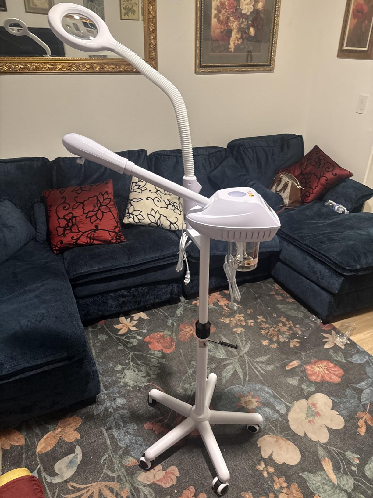 Professional Facial Steamer for Deep Hydration, 2in1 Ozone Face Steamer with 5X Magnifying Lamp, Suitable for Home Use or Beauty Spa Deep Cleansing and Hydration customer photo 1
