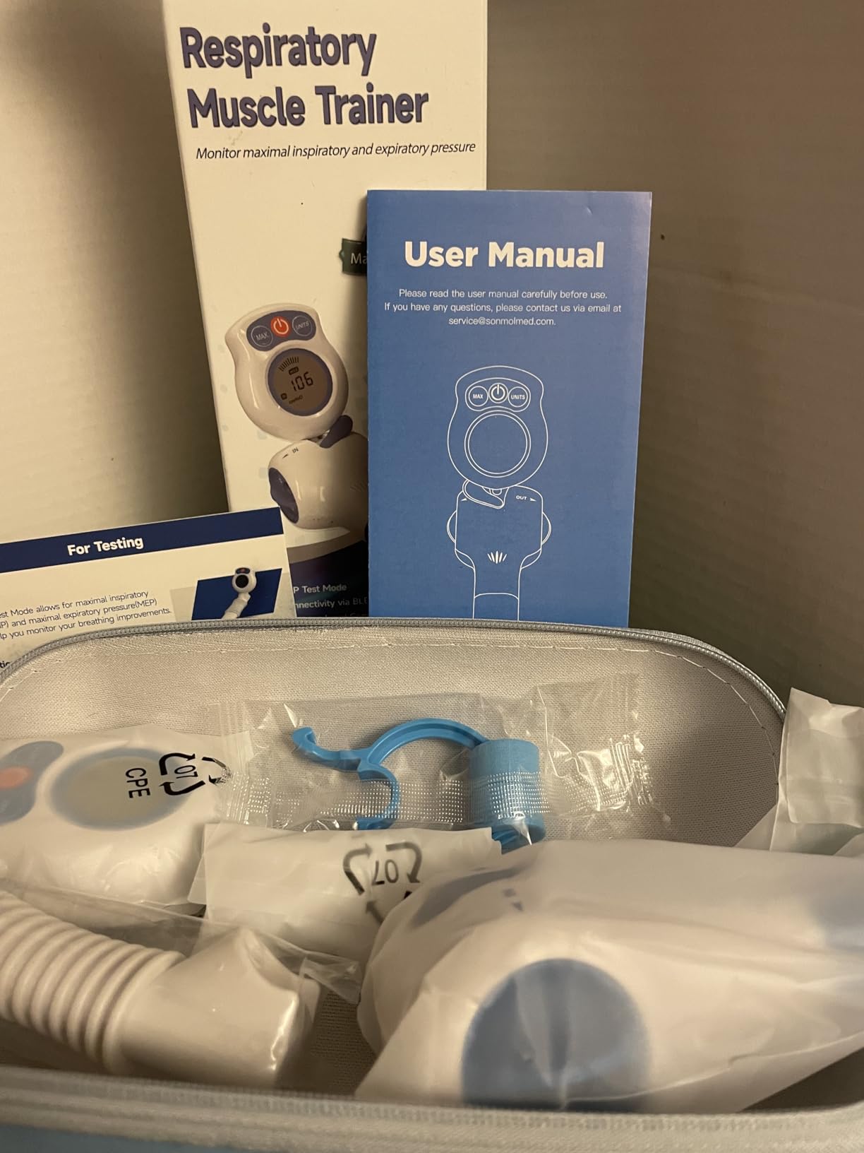Digital Breathing Exercise Device for Lungs with App & Bluetooth | 6 independent resistance levels, app games, progress tracking - ideal for asthma/COPD, athletes customer photo 1