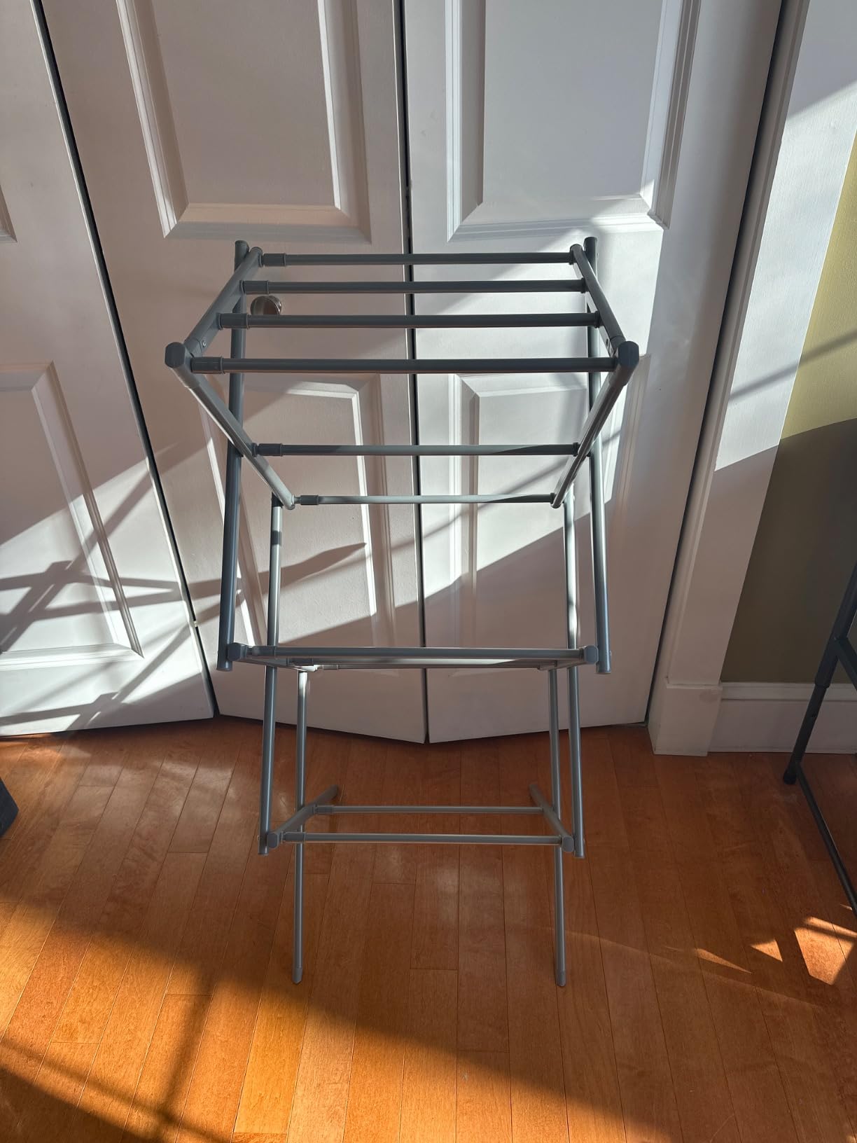 APEXCHASER Oversize 3-Tier Clothes Drying Rack, No Install, White, Expandable Design, Holds 24lbs customer photo 2