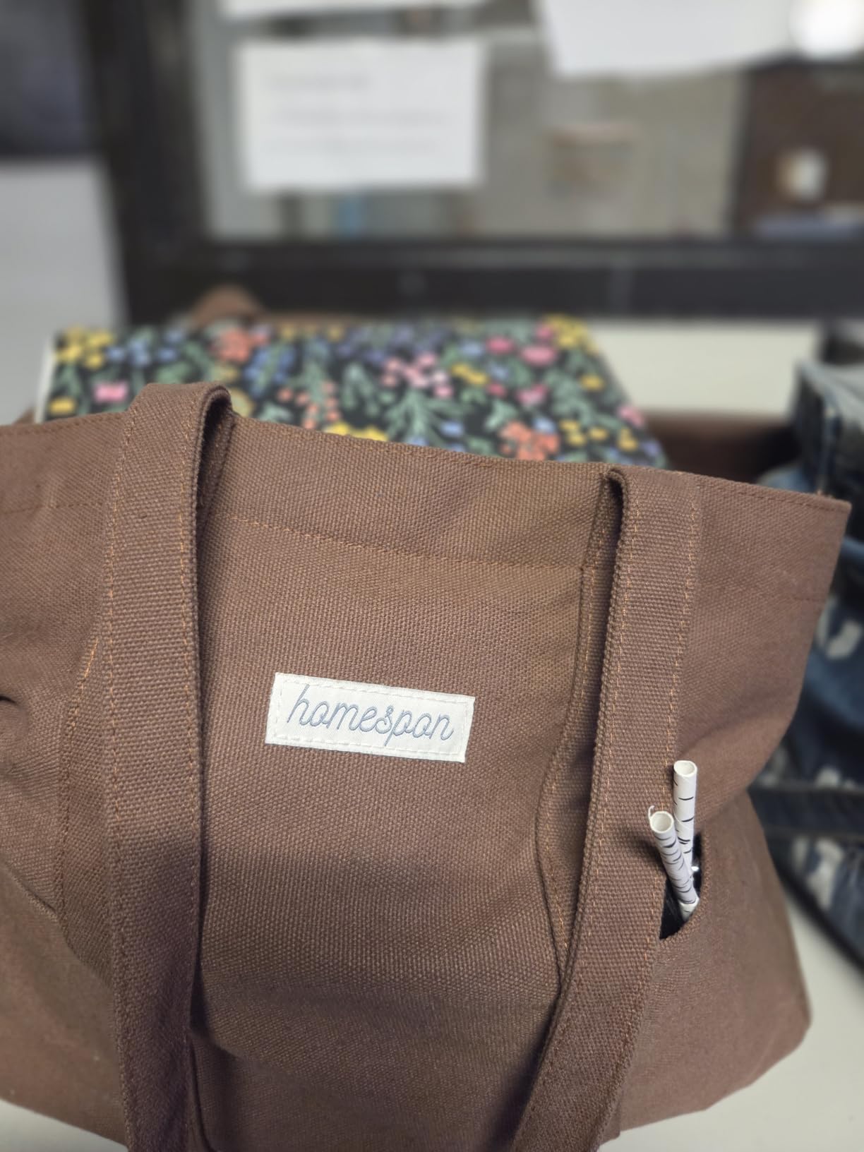 HOMESPON Large Canvas Tote Bag, Magnetic Work Laptop Pack for Women customer photo 1