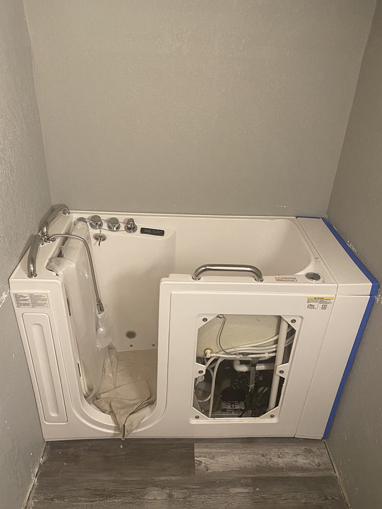 Walk In Tub, 30 x 53 in, Left Drain, Air & Whirlpool Jets, 110V | Soothing Hydrotherapy 9 Hydro And 4 Targeted Back, Integrated Grab Bars, Slip Resistant Flooring, Built for Everyday customer photo 1