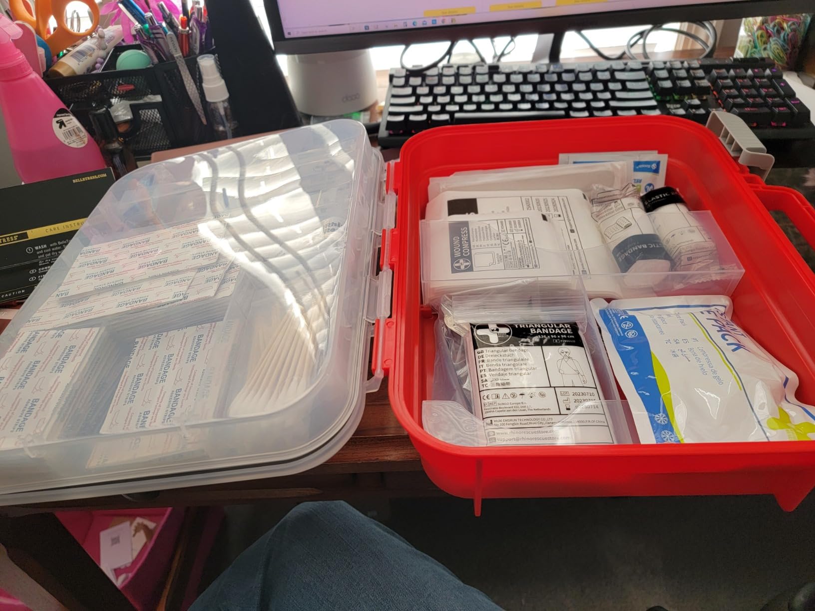RHINO RESCUE 371 Pieces OSHA All-Purpose First Aid Kit, 100-Person Home & Office Professional Medical Supplies, Ideal for Emergency, School, Business customer photo 2