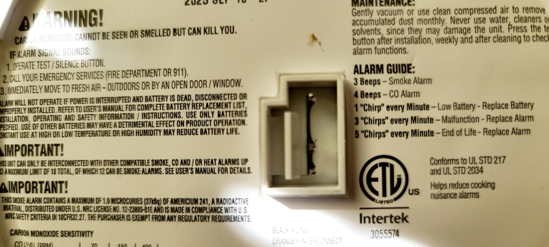 First Alert Combination Smoke & Carbon Monoxide Alarm, Interconnect Hardwire Detector with Battery Backup, SMICO100-AC, 1-Pack customer photo 1