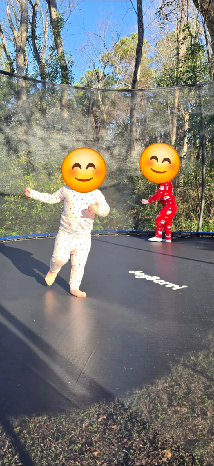 JoyBerri Outdoor Trampoline - with LED Lights, Net, Ladder, ASTM Certified | 8Ft 10Ft 12Ft 14Ft 15Ft 16Ft, 450lb capacity, kids & adults, anti-rust steel, net + ladder + stakes, 5-year protection customer photo 1
