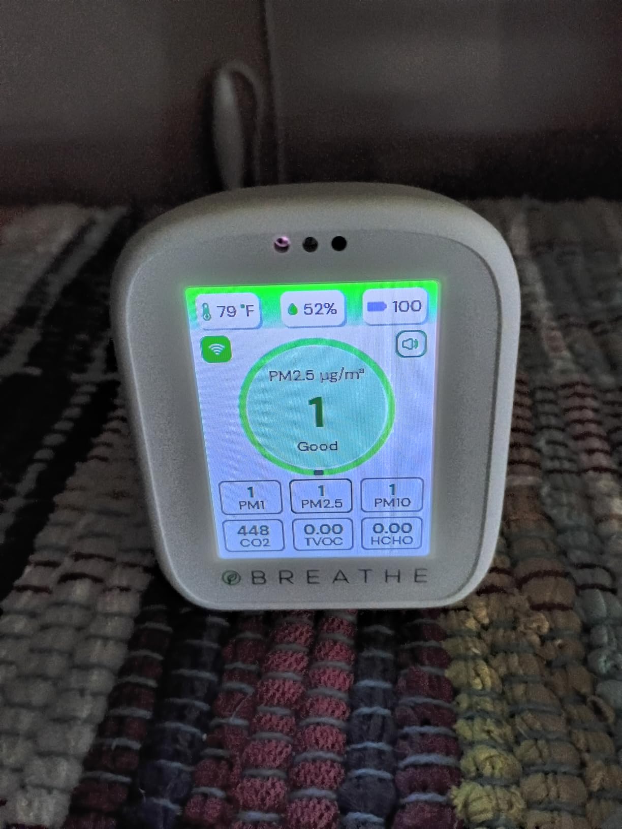 BREATHE Airmonitor Plus Indoor Air Quality Monitor with CO2, PM & App | Professional-Grade NDIR Sensor, PM1, PM10, TVOC, Formaldehyde, Smart Alerts, 90-Day History, CSV Export customer photo 1