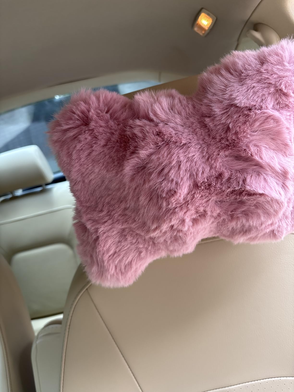 Luxury Thickened Plush Car Seat Cushion Set, Soft Fluffy Protector Warm Faux Rabbit Fur Non-Slip Front and Back Seat Covers (Green, 6pcs) customer photo 1