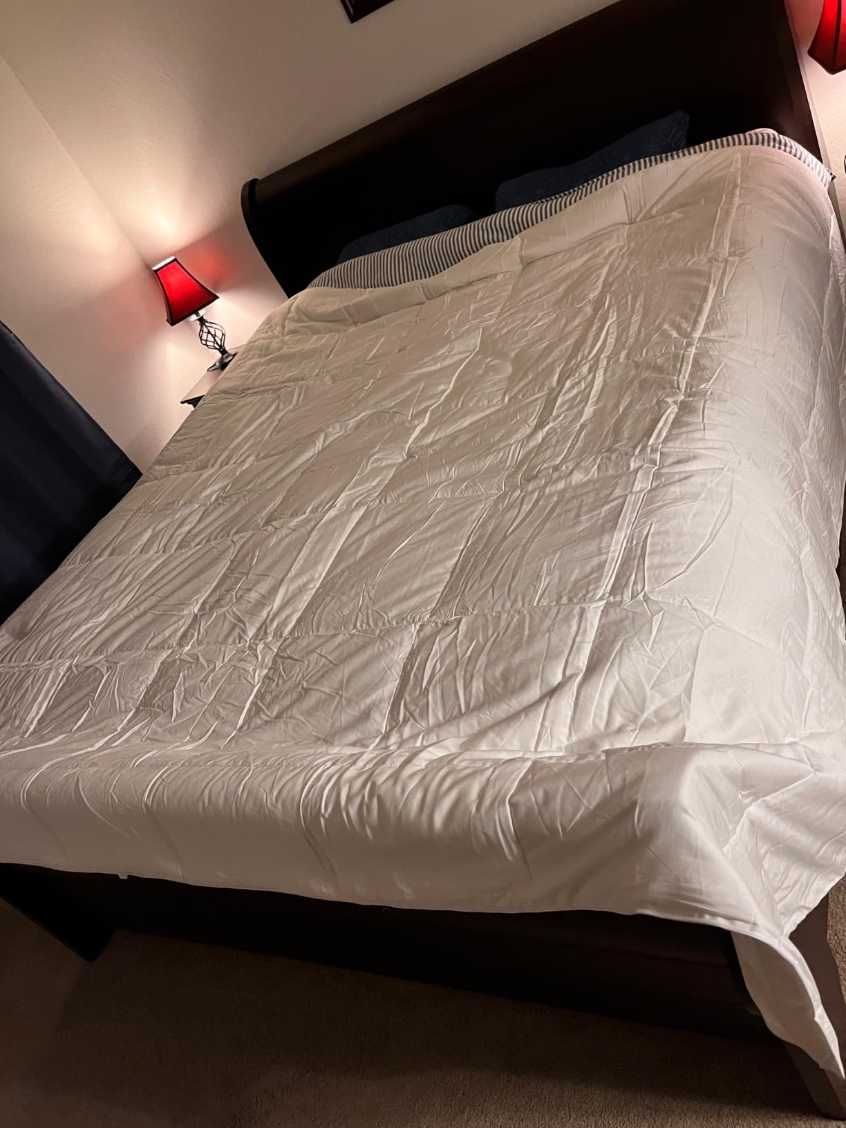 DOZ All Season Cooling Comforter, 100% Viscose Derived from Bamboo, Breathable, Lightweight, Soft, Down Alternative Duvet Insert, 8 Loops, 90