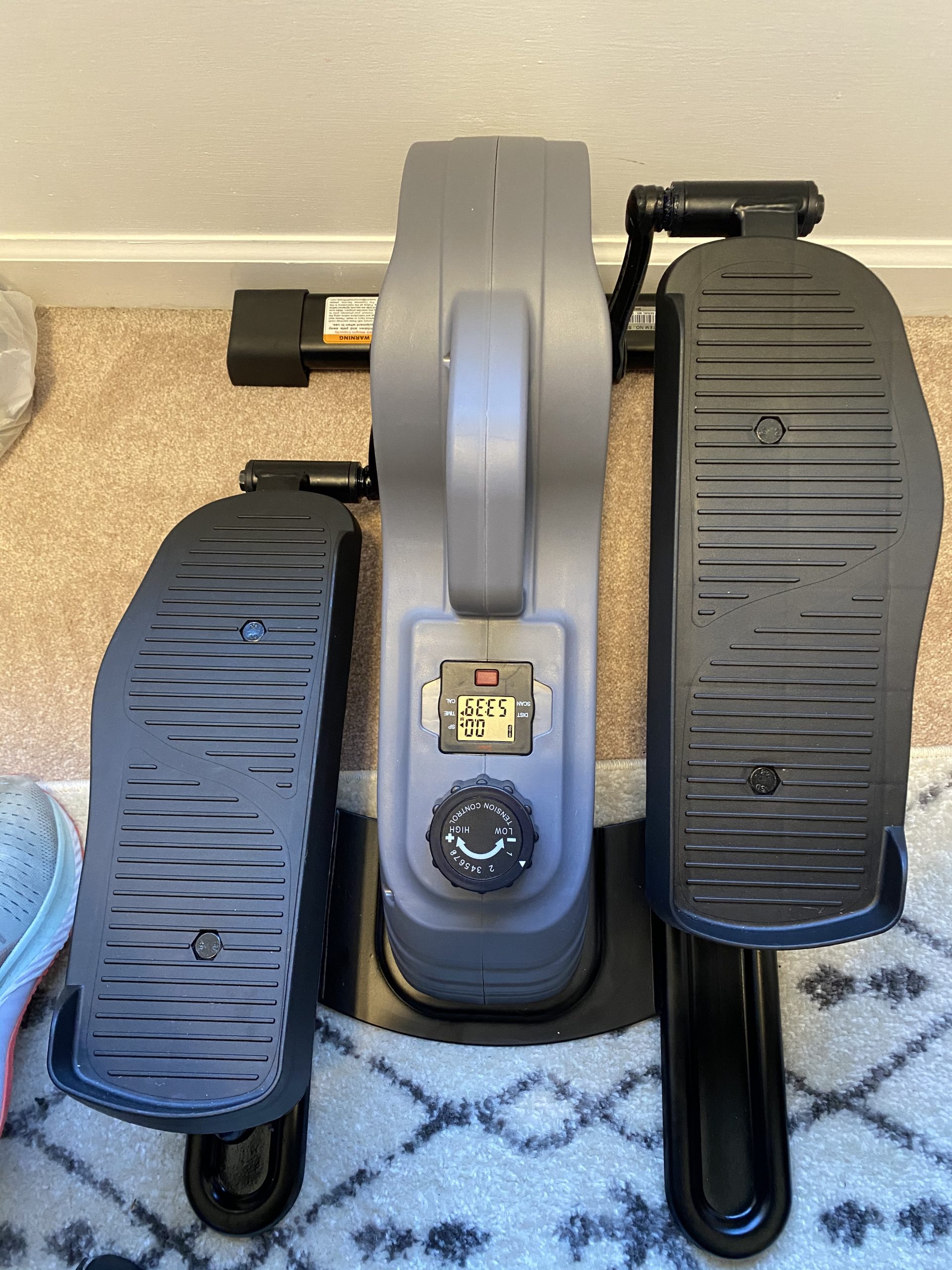 Sunny Health & Fitness Sitting or Standing Under Desk Elliptical Exerciser | Versatile Sitting/Standing Use, Joint Friendly, Ultra Quiet, Magnetic Resistance, Fully Body Workout, Home or Office Use customer photo 1