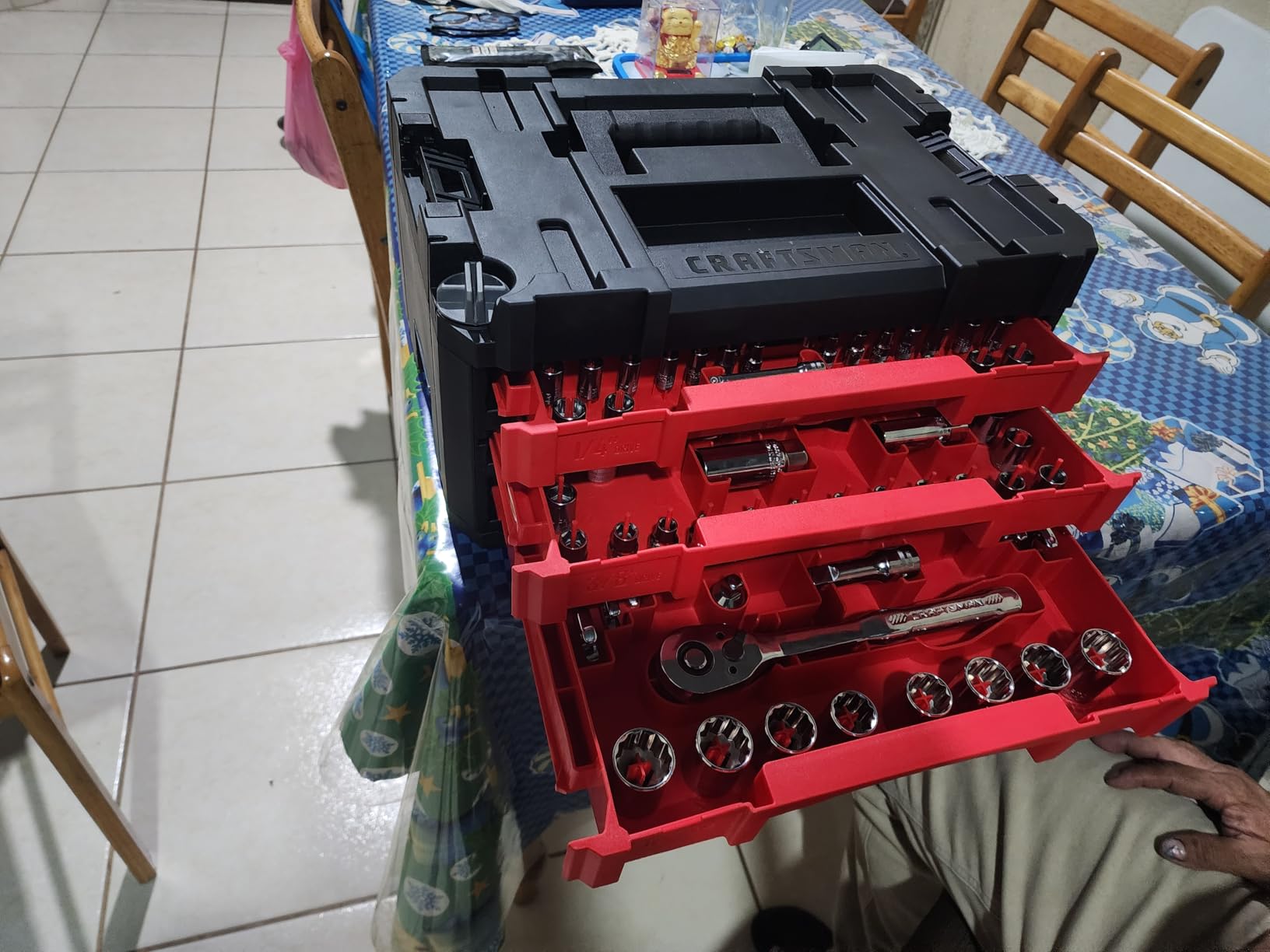 Craftsman 262-Piece Mechanic Tool Set with 3-Drawer VERSASTACK Box, SAE and Metric Socket Set, Car and Motorcycle Tool Kit with Combination Wrenches and Spark Plug Sockets, 90-Tooth (CMMT45309) customer photo 2