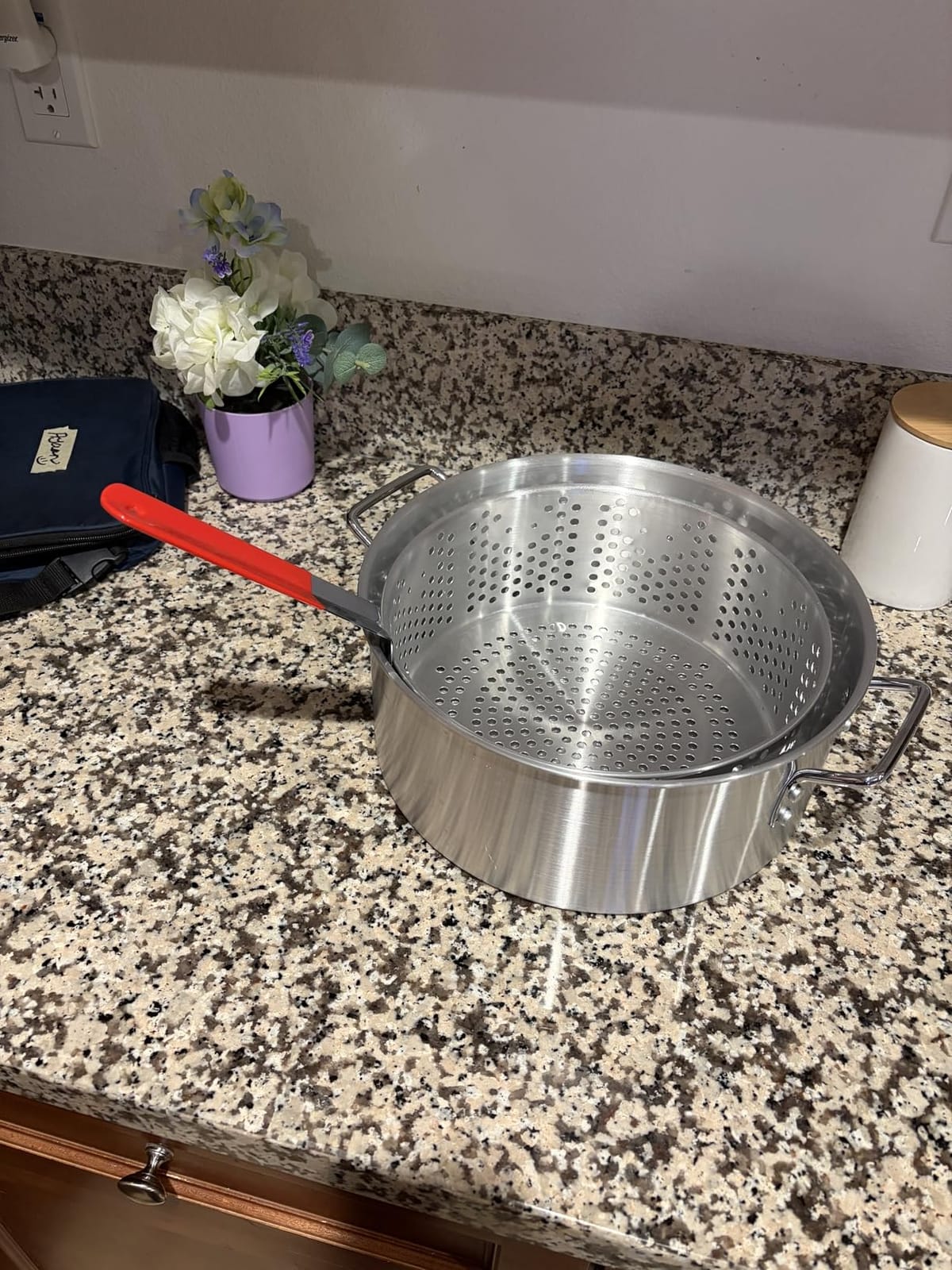 Gas One Aluminum Cooking Pot Deep Fryer with Basket - 10QT Aluminum Fry Pot with Easy Grip Handle - Durable Food Grade Outdoor Fryer with Perforated Strainer Basket - Ideal for Seafood, Chicken customer photo 1