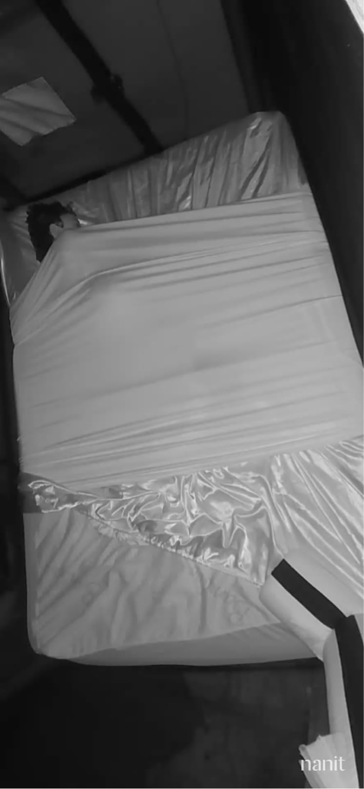 Sensory Sheet for Kids Special Needs Bed Sheet Breathable and Stretchy (Blue, Queen) customer photo 1