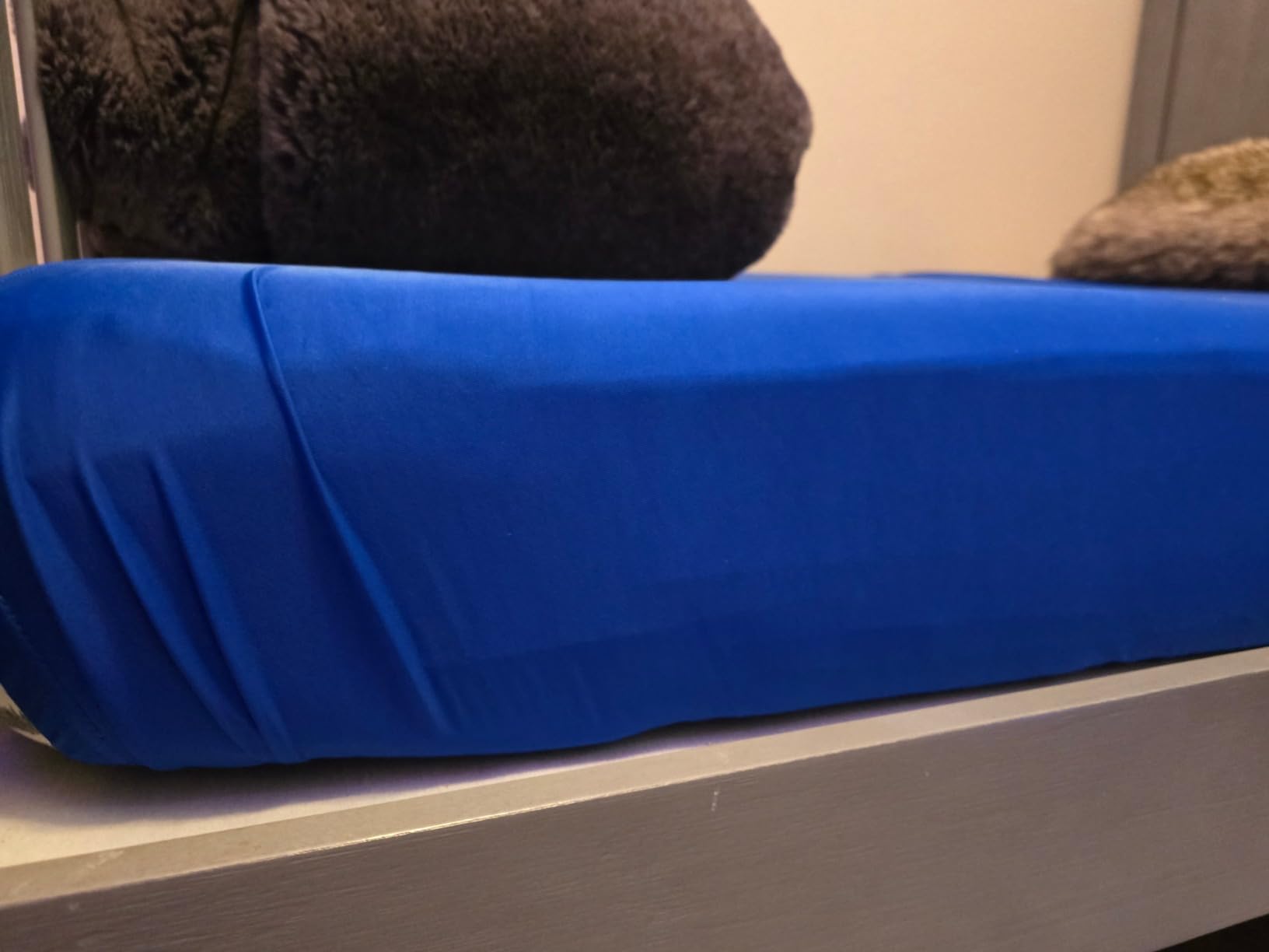 Sensory Sheet for Kids Special Needs Bed Sheet Breathable and Stretchy (Blue, Queen) customer photo 2