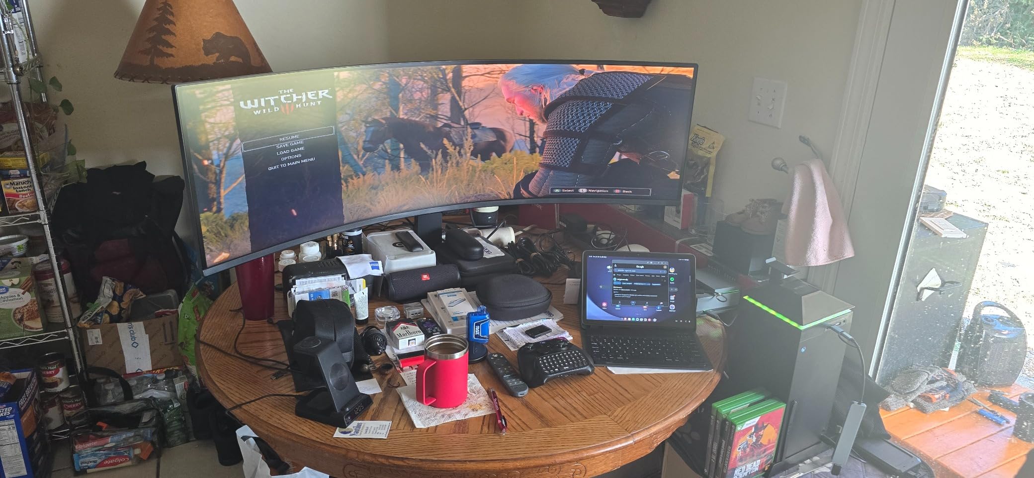 Samsung 49-inch Odyssey G9 Series DQHD 1000R Curved Gaming Monitor, 1ms (GtG), VESA DisplayHDR 1000, 240Hz, AMD FreeSync Premium Pro, Height Adjustable Stand, Ultrawide Screen, LS49CG954ENXZA, 2024 customer photo 1